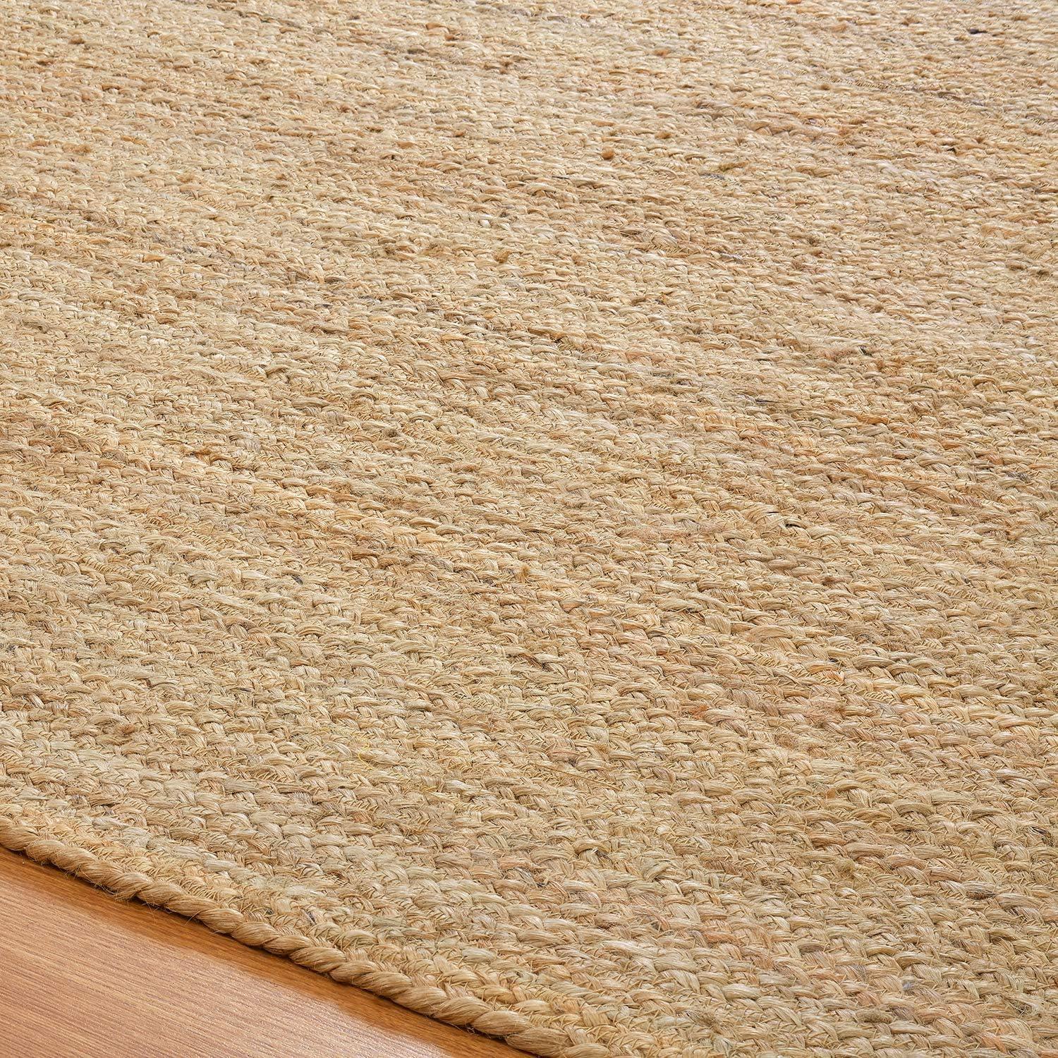 imageSuperior Braided Jute Indoor Outdoor Area Rug Jute Floor Decor for Patio Pool Deck Living Room Dining Room Bedroom Office Dorm Kitchen Entry Modern Farmhouse Rugs 5 x 8 Natural TanNatural Tan  Z