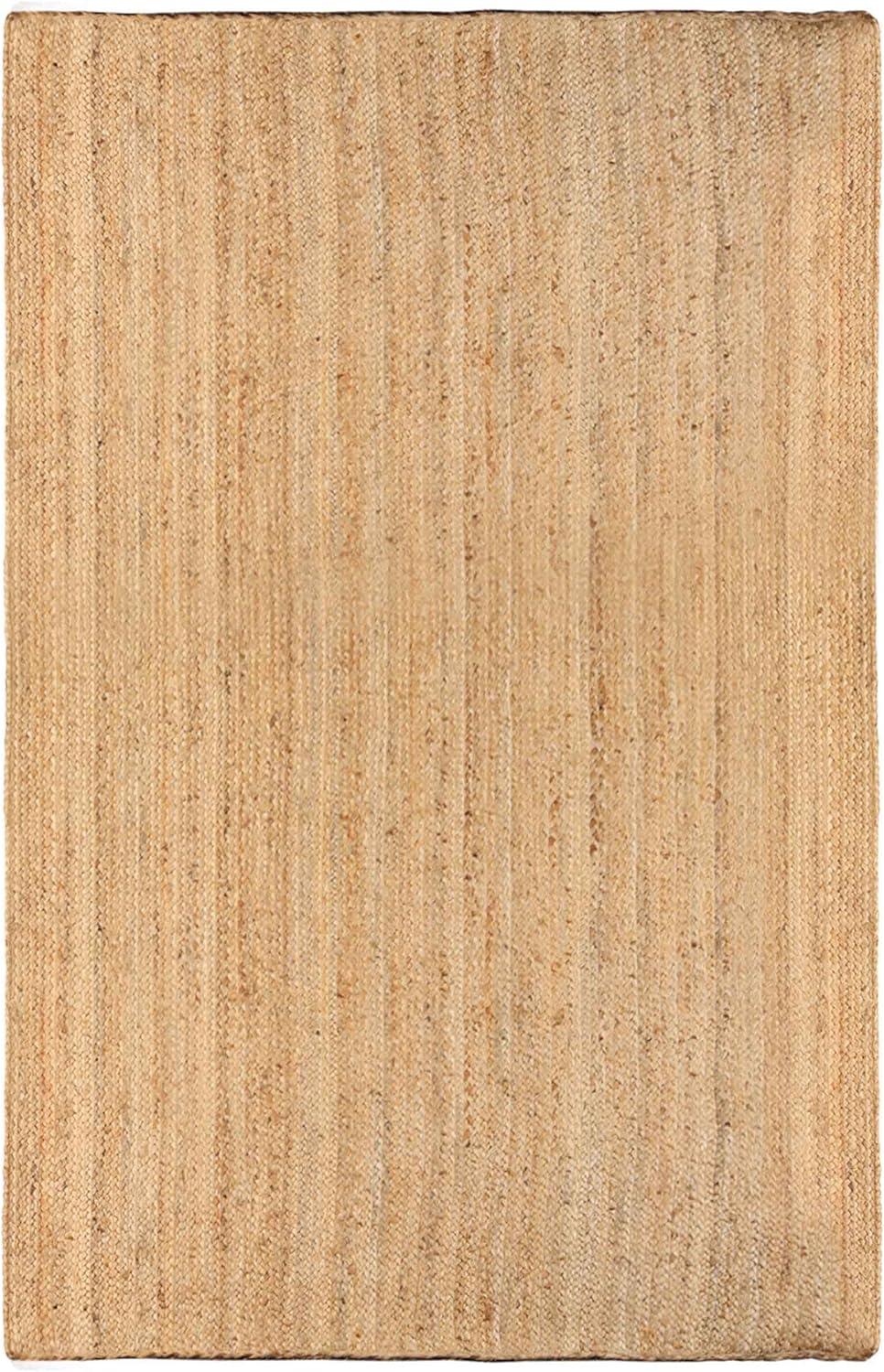 imageSuperior Braided Jute Indoor Outdoor Area Rug Jute Floor Decor for Patio Pool Deck Living Room Dining Room Bedroom Office Dorm Kitchen Entry Modern Farmhouse Rugs 5 x 8 Natural TanNatural Tan  Z