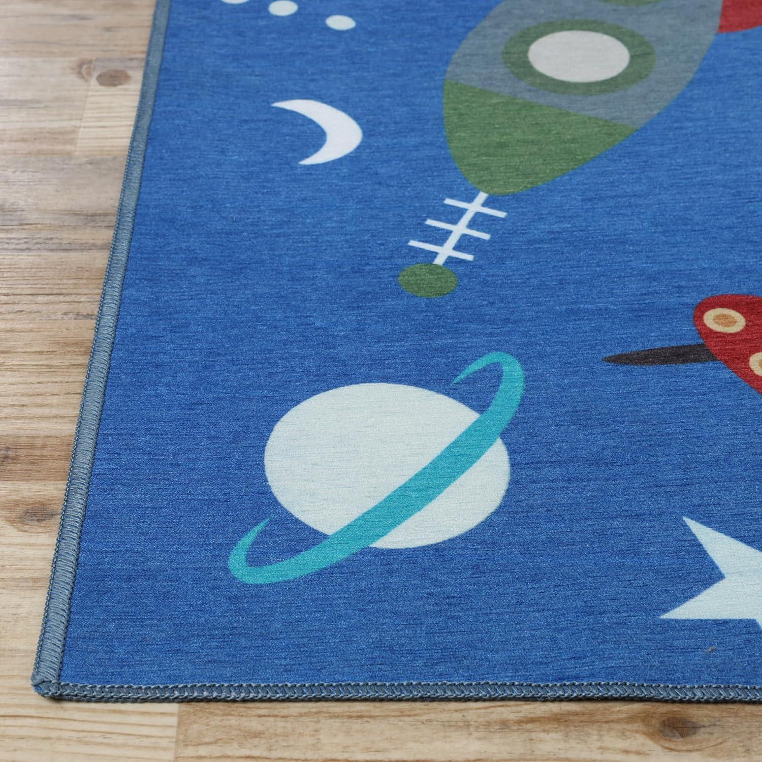 imageSuperior Butterfly Burst NonSlip Indoor Rug for Kids Toddlers ampamp Babies Washable Perfect for Playroom Kids Room Nursery or Bedroom Colorful Butterfly Swirls and Stars 5 x 7 6quot ApricotRedmulticolor