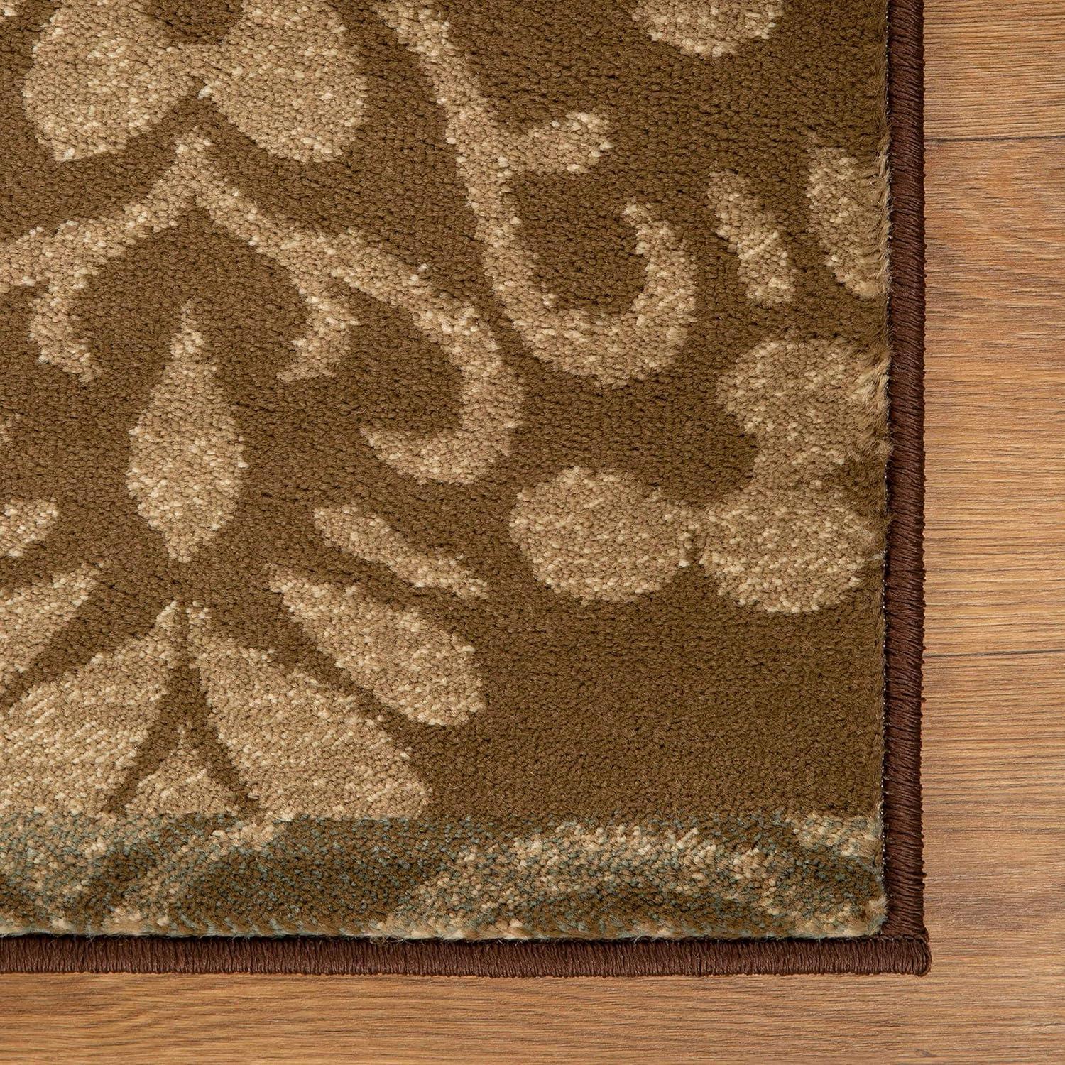 imageSuperior Indoor Area Rug Jute Backing Modern Farmhouse Floral Color Block Ideal for Entryway Living Room Kitchen Bedroom Hallway Floor Cover Rockhill Collection 5 x 8 BeigeRockhill  Beige