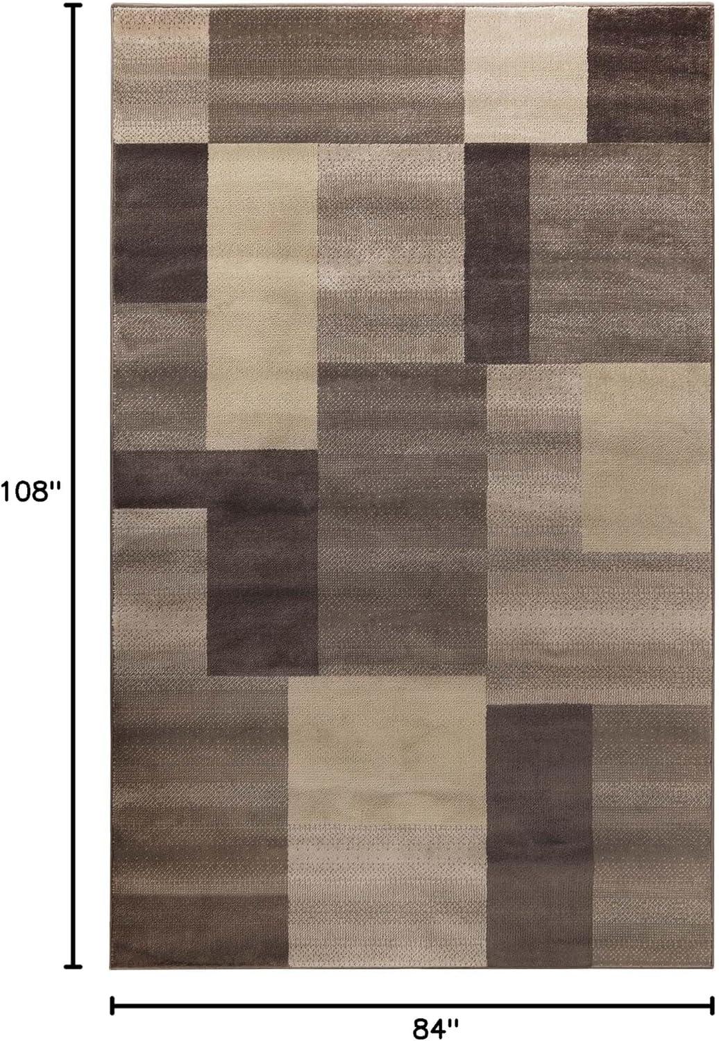 imageSuperior Indoor Area Rug Jute Backing Modern Plush Rugs for Entryway Kitchen Floors Office Floor Cover Color Block Rugs Clifton Collection 4 x 6 BeigeBlueBeige