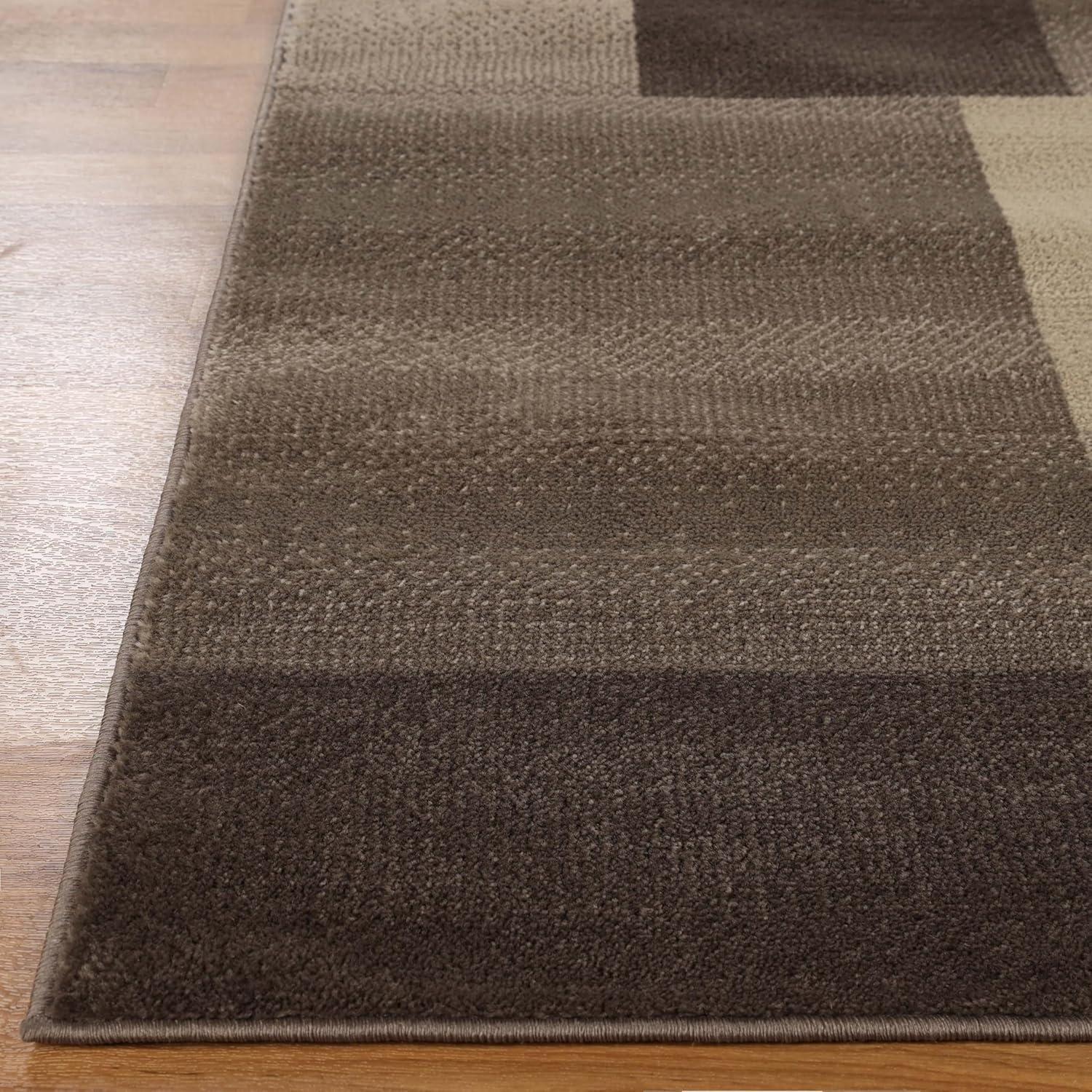 imageSuperior Indoor Area Rug Jute Backing Modern Plush Rugs for Entryway Kitchen Floors Office Floor Cover Color Block Rugs Clifton Collection 4 x 6 BeigeBlueBeige