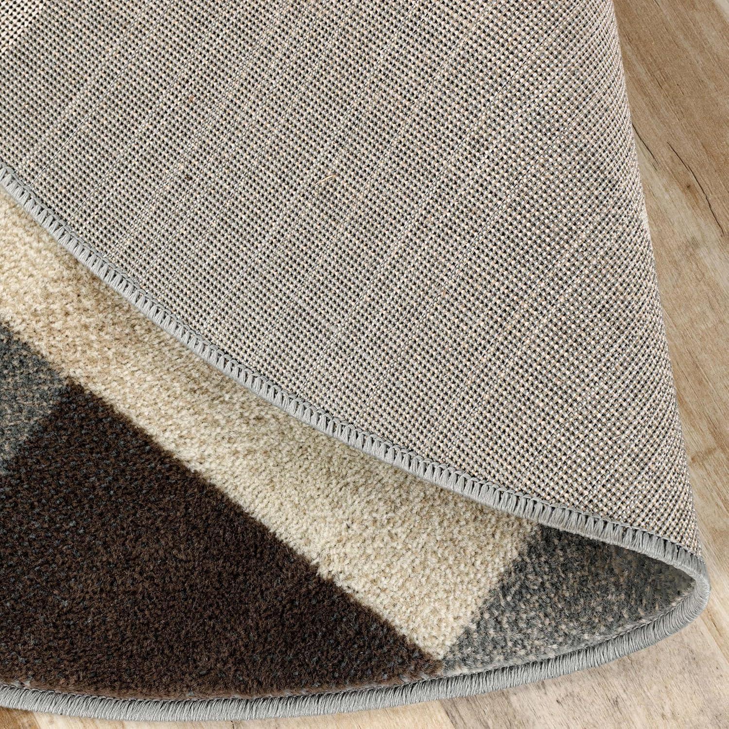 imageSuperior Indoor Area Rug Jute Backing Modern Plush Rugs for Entryway Kitchen Floors Office Floor Cover Color Block Rugs Clifton Collection 4 x 6 BeigeBlueGrey  Z
