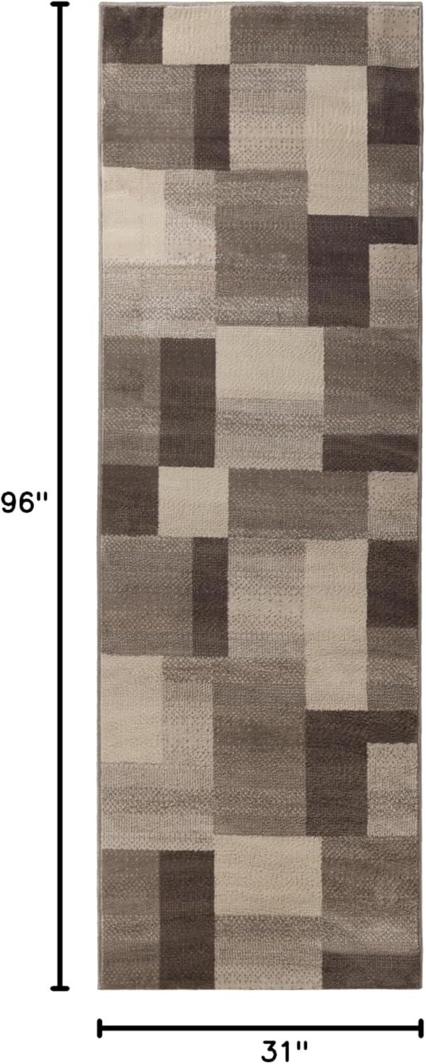 imageSuperior Indoor Area Rug Jute Backing Modern Plush Rugs for Entryway Kitchen Floors Office Floor Cover Color Block Rugs Clifton Collection 4 x 6 BeigeBlueBeige