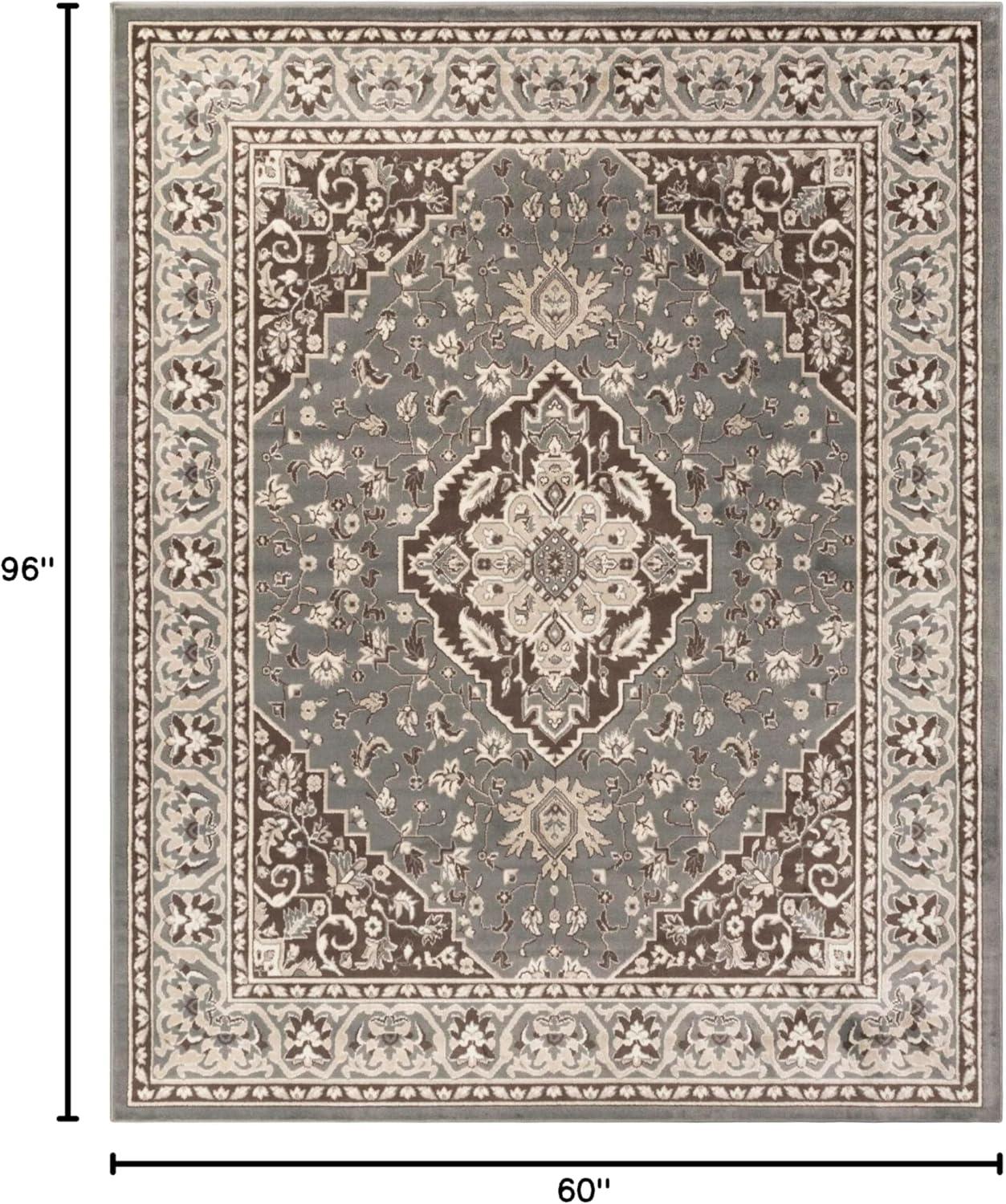 imageSuperior Indoor Area Rug Jute Backing Rugs for Entryway Dining Kitchen Bedroom Floors Traditional Floor Decor Oriental Medallion Indoor Rug Glendale Collection 2 x 3 BrownGrey