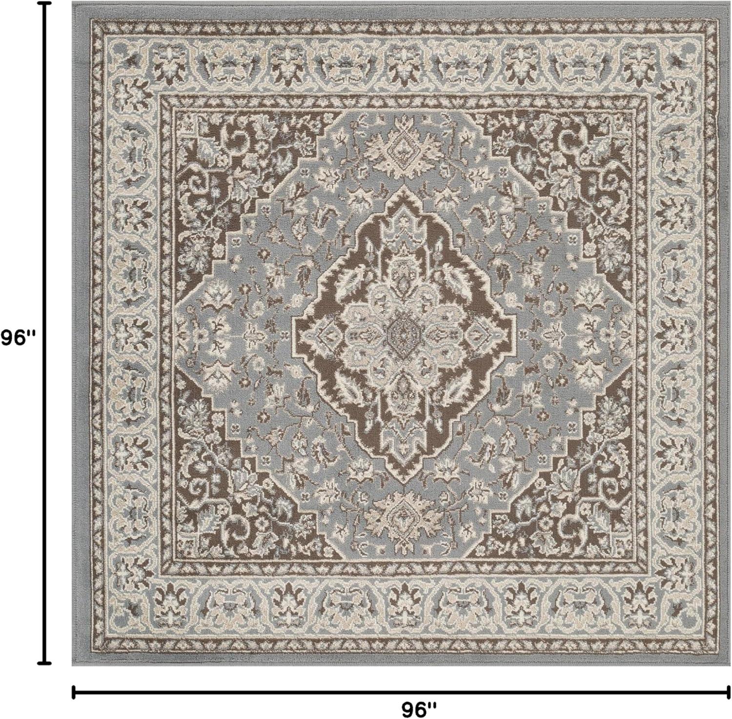 imageSuperior Indoor Area Rug Jute Backing Rugs for Entryway Dining Kitchen Bedroom Floors Traditional Floor Decor Oriental Medallion Indoor Rug Glendale Collection 2 x 3 BrownGrey