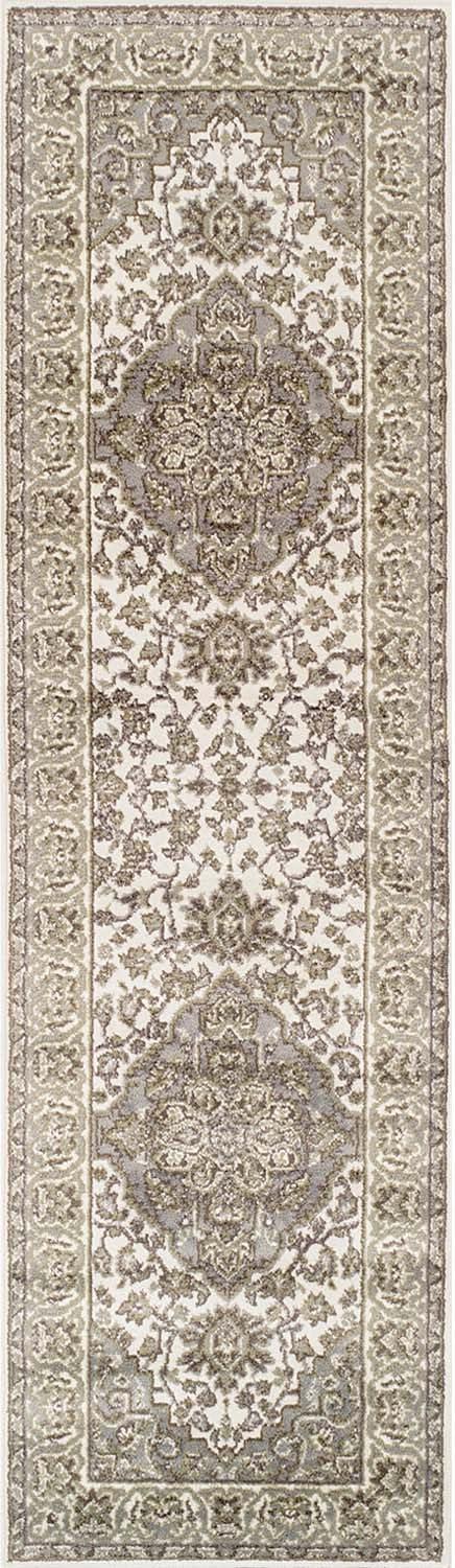 imageSuperior Indoor Area Rug Jute Backing Rugs for Entryway Dining Kitchen Bedroom Floors Traditional Floor Decor Oriental Medallion Indoor Rug Glendale Collection 2 x 3 BrownGreen