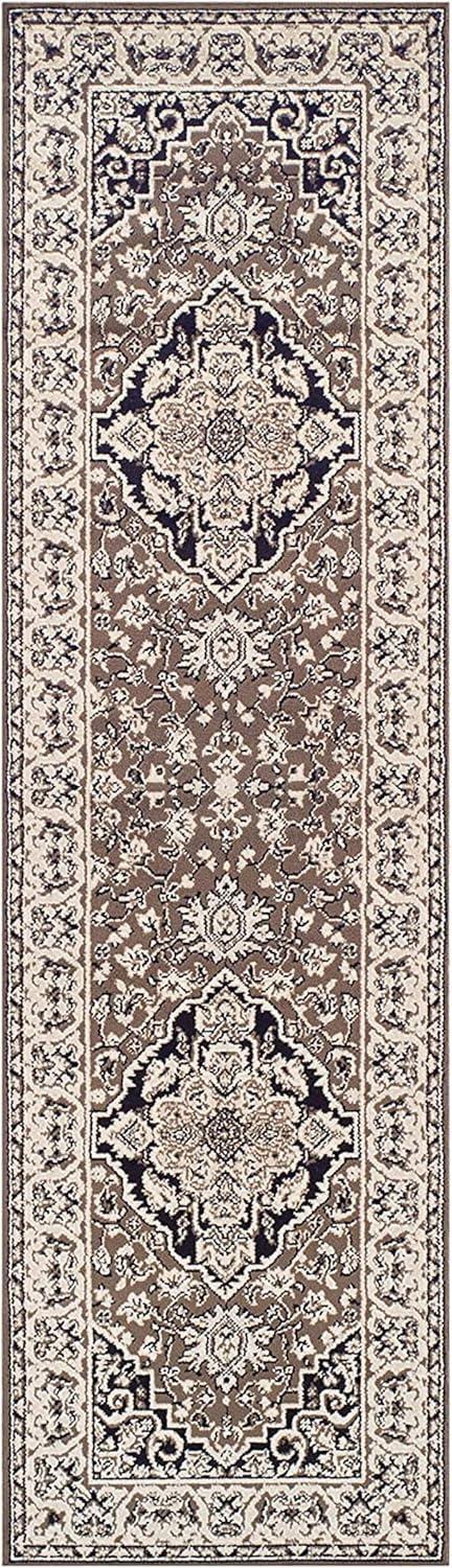 imageSuperior Indoor Area Rug Jute Backing Rugs for Entryway Dining Kitchen Bedroom Floors Traditional Floor Decor Oriental Medallion Indoor Rug Glendale Collection 2 x 3 BrownBrown