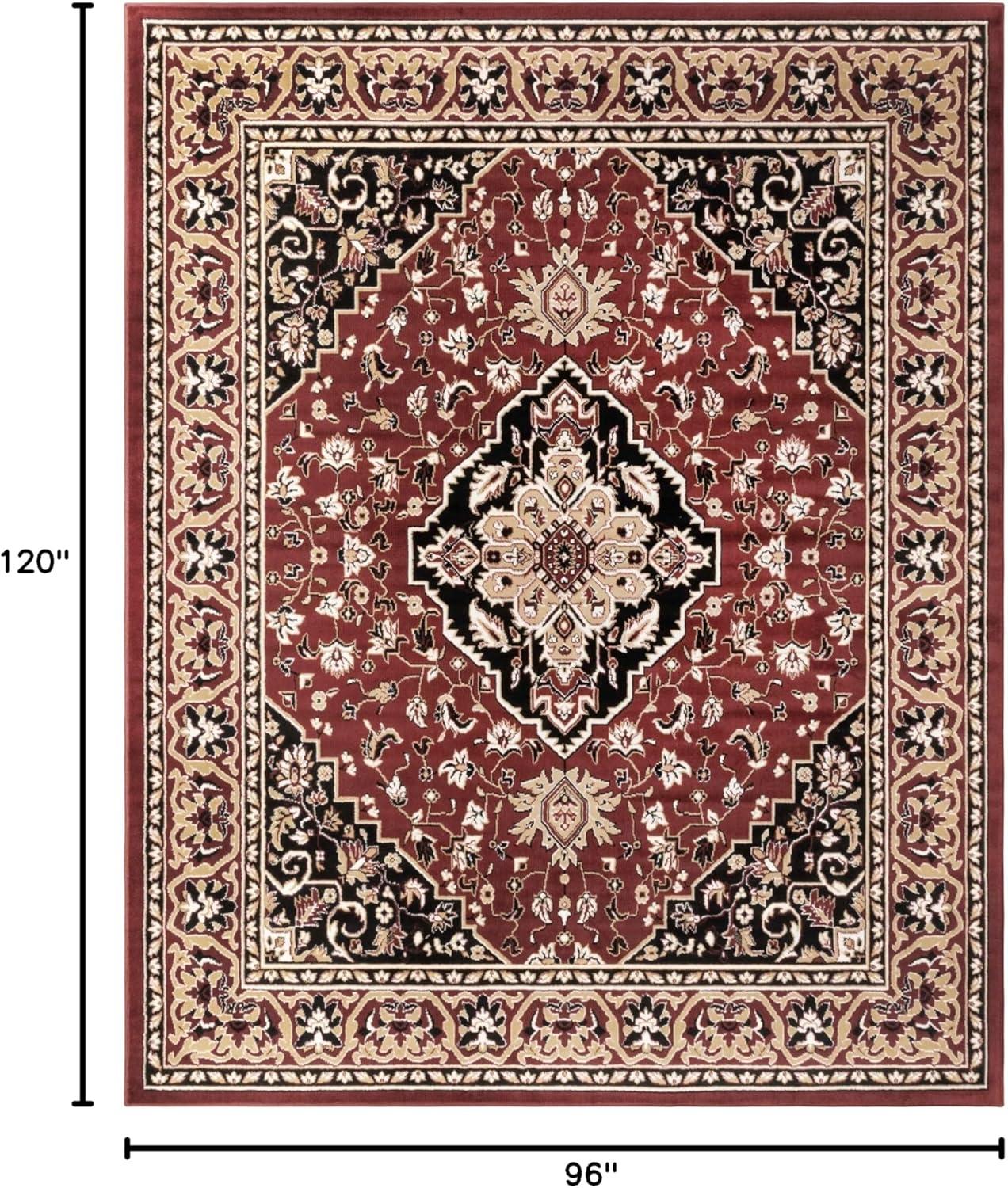 imageSuperior Indoor Area Rug Jute Backing Rugs for Entryway Dining Kitchen Bedroom Floors Traditional Floor Decor Oriental Medallion Indoor Rug Glendale Collection 2 x 3 BrownRed
