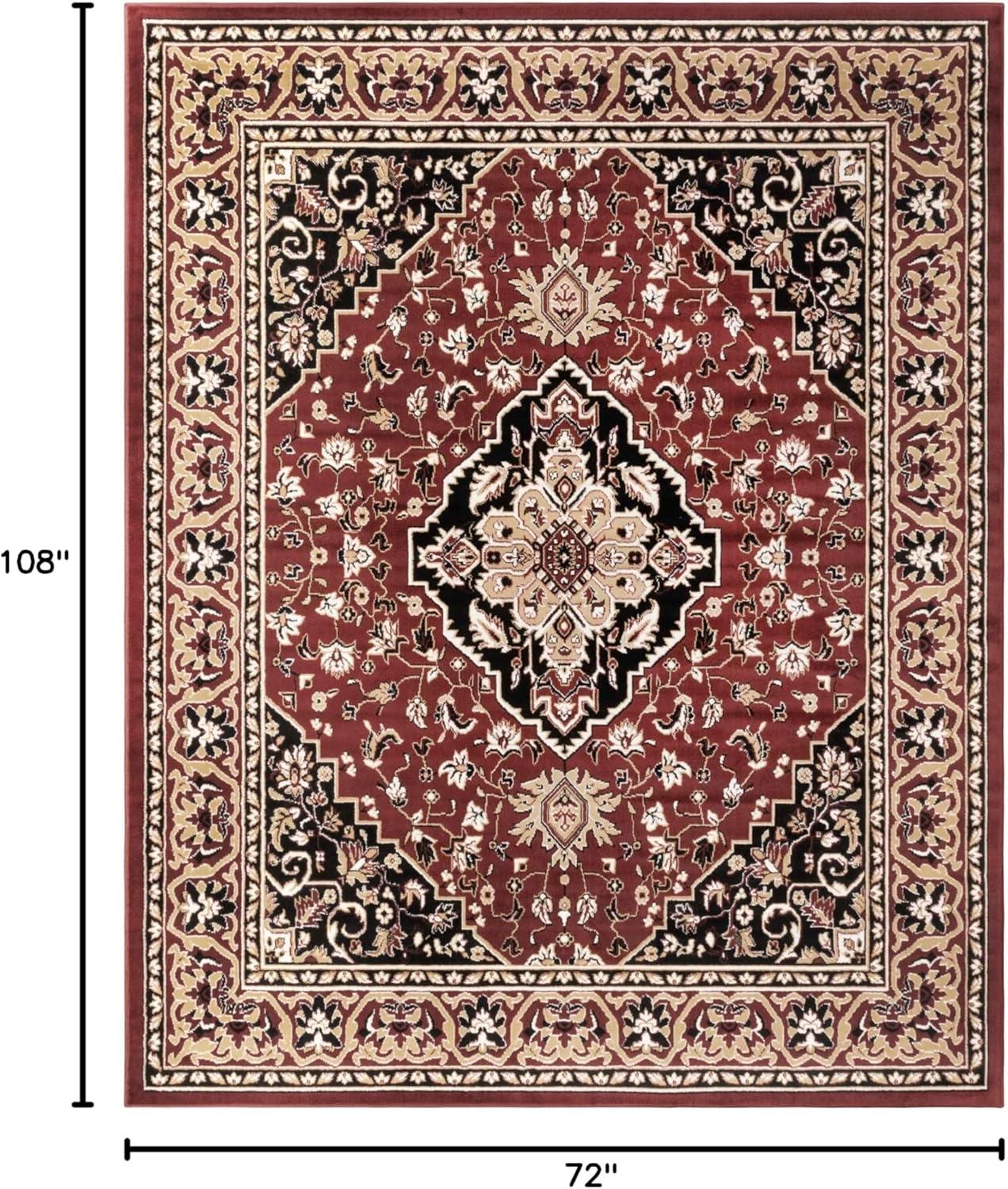 imageSuperior Indoor Area Rug Jute Backing Rugs for Entryway Dining Kitchen Bedroom Floors Traditional Floor Decor Oriental Medallion Indoor Rug Glendale Collection 2 x 3 BrownRed
