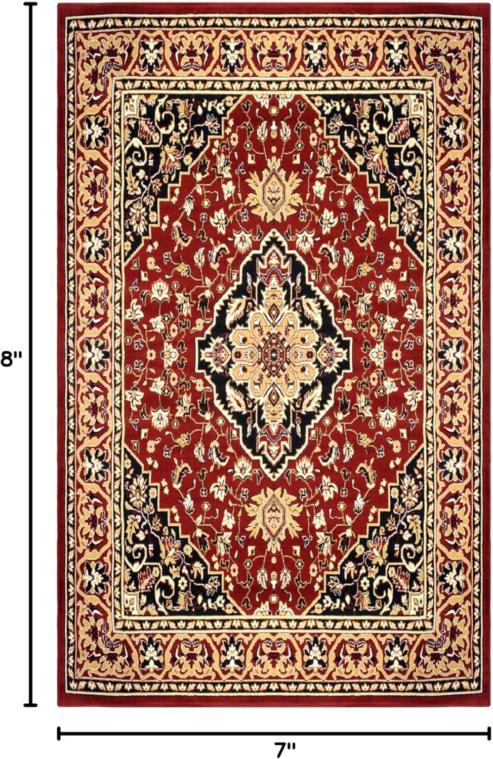 imageSuperior Indoor Area Rug Jute Backing Rugs for Entryway Dining Kitchen Bedroom Floors Traditional Floor Decor Oriental Medallion Indoor Rug Glendale Collection 2 x 3 BrownRed