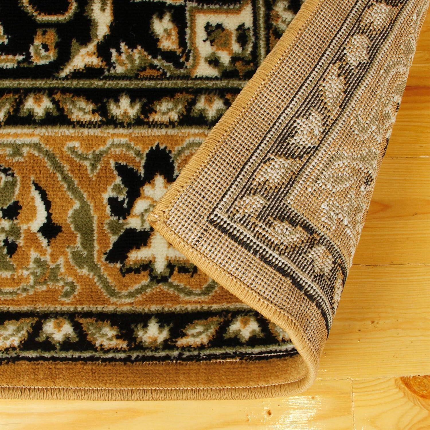 imageSuperior Indoor Area Rug Jute Backing Rugs for Entryway Dining Kitchen Bedroom Floors Traditional Floor Decor Oriental Medallion Indoor Rug Glendale Collection 2 x 3 BrownGold