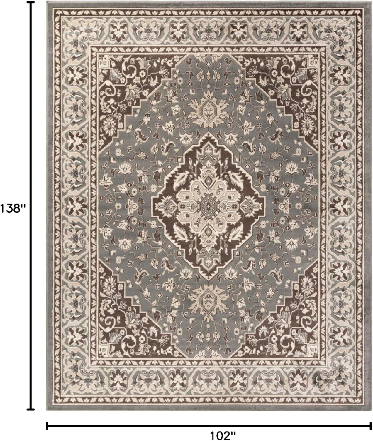 imageSuperior Indoor Area Rug Jute Backing Rugs for Entryway Dining Kitchen Bedroom Floors Traditional Floor Decor Oriental Medallion Indoor Rug Glendale Collection 2 x 3 BrownGrey