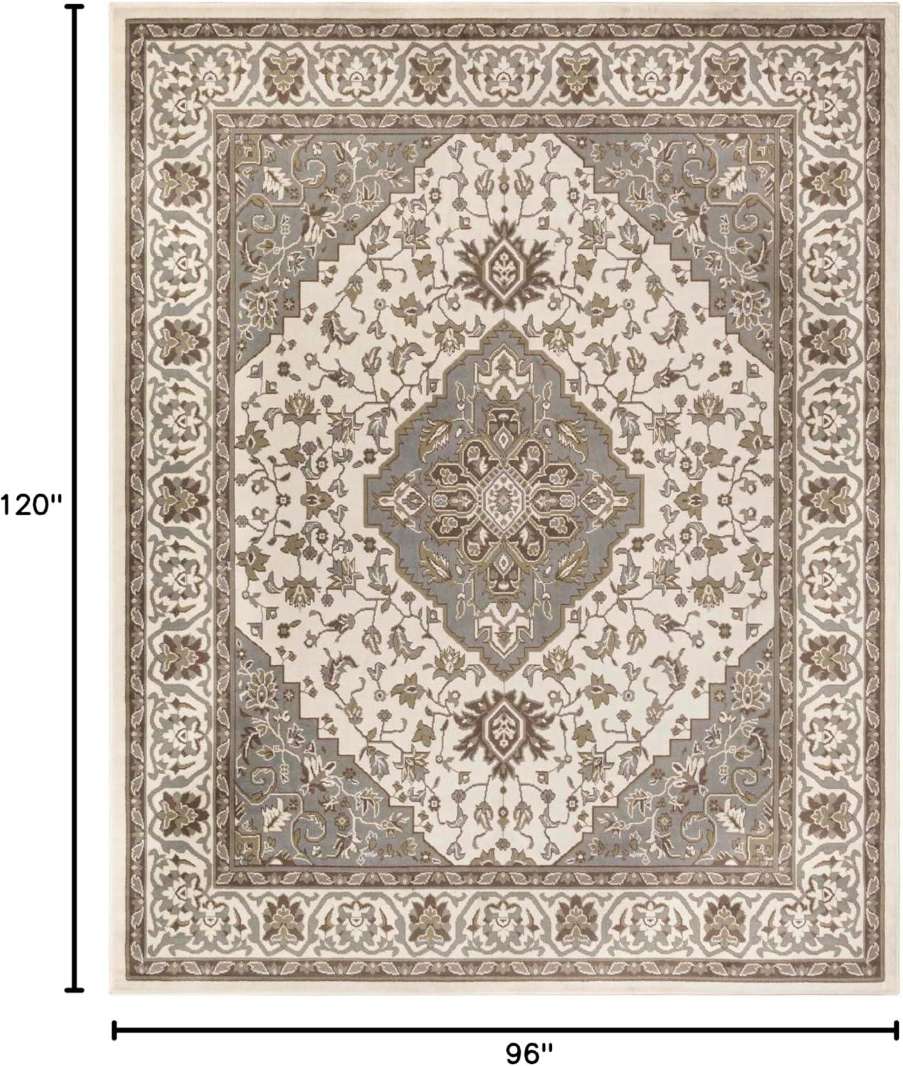 imageSuperior Indoor Area Rug Jute Backing Rugs for Entryway Dining Kitchen Bedroom Floors Traditional Floor Decor Oriental Medallion Indoor Rug Glendale Collection 2 x 3 BrownGreen