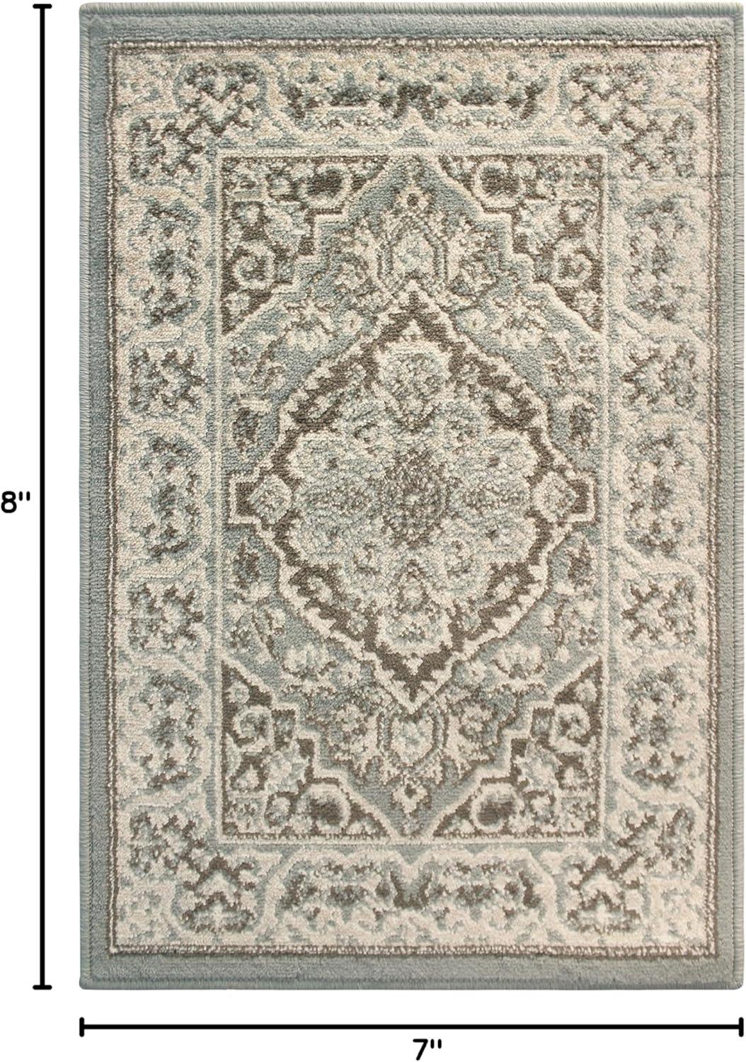imageSuperior Indoor Area Rug Jute Backing Rugs for Entryway Dining Kitchen Bedroom Floors Traditional Floor Decor Oriental Medallion Indoor Rug Glendale Collection 2 x 3 BrownGrey