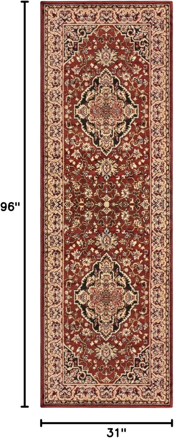 imageSuperior Indoor Area Rug Jute Backing Rugs for Entryway Dining Kitchen Bedroom Floors Traditional Floor Decor Oriental Medallion Indoor Rug Glendale Collection 2 x 3 BrownRed