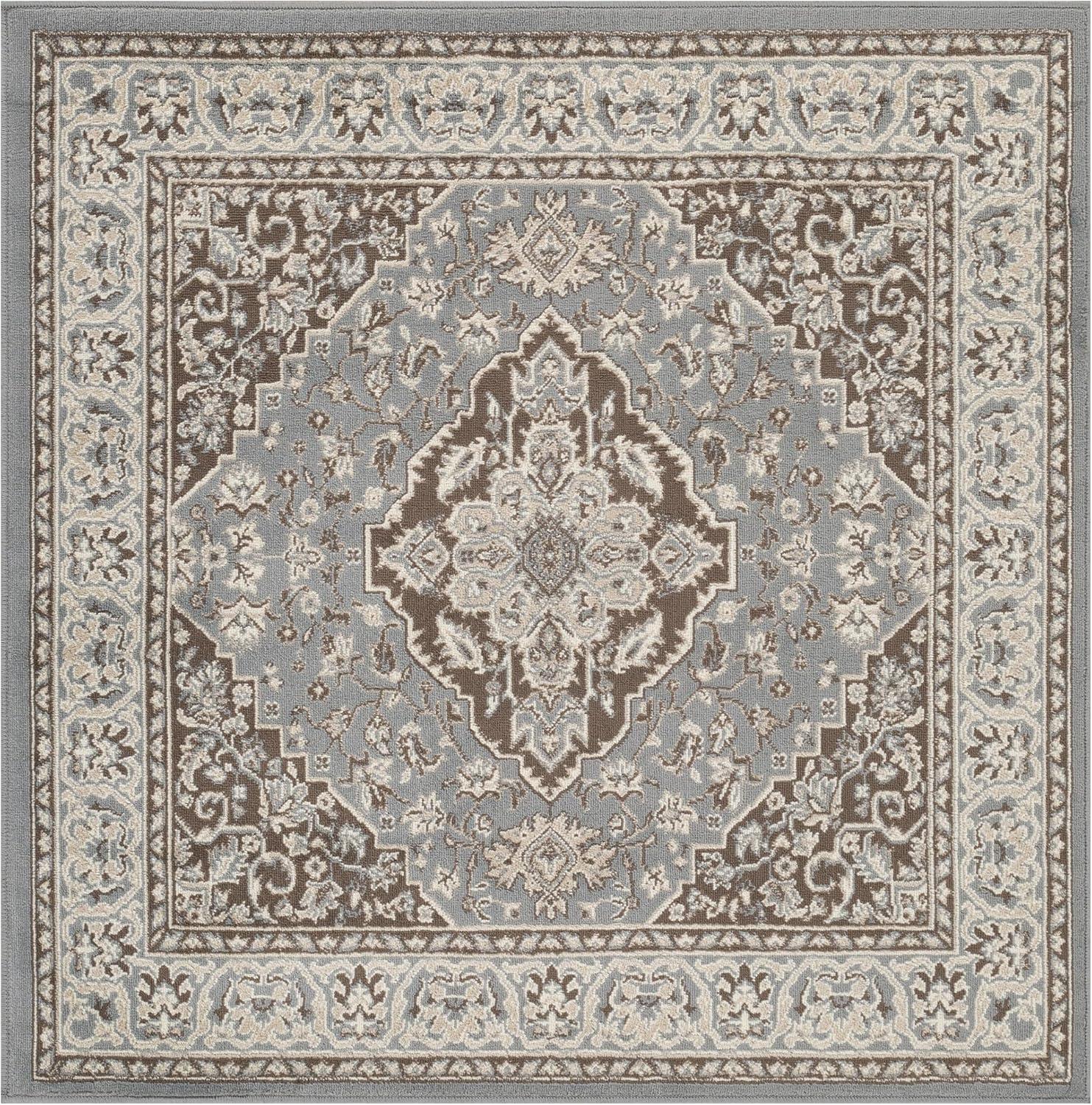 imageSuperior Indoor Area Rug Jute Backing Rugs for Entryway Dining Kitchen Bedroom Floors Traditional Floor Decor Oriental Medallion Indoor Rug Glendale Collection 2 x 3 BrownGrey