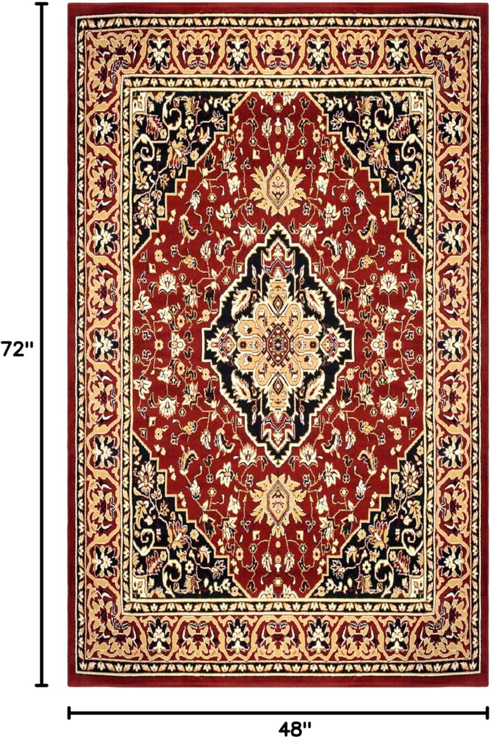 imageSuperior Indoor Area Rug Jute Backing Rugs for Entryway Dining Kitchen Bedroom Floors Traditional Floor Decor Oriental Medallion Indoor Rug Glendale Collection 2 x 3 BrownRed