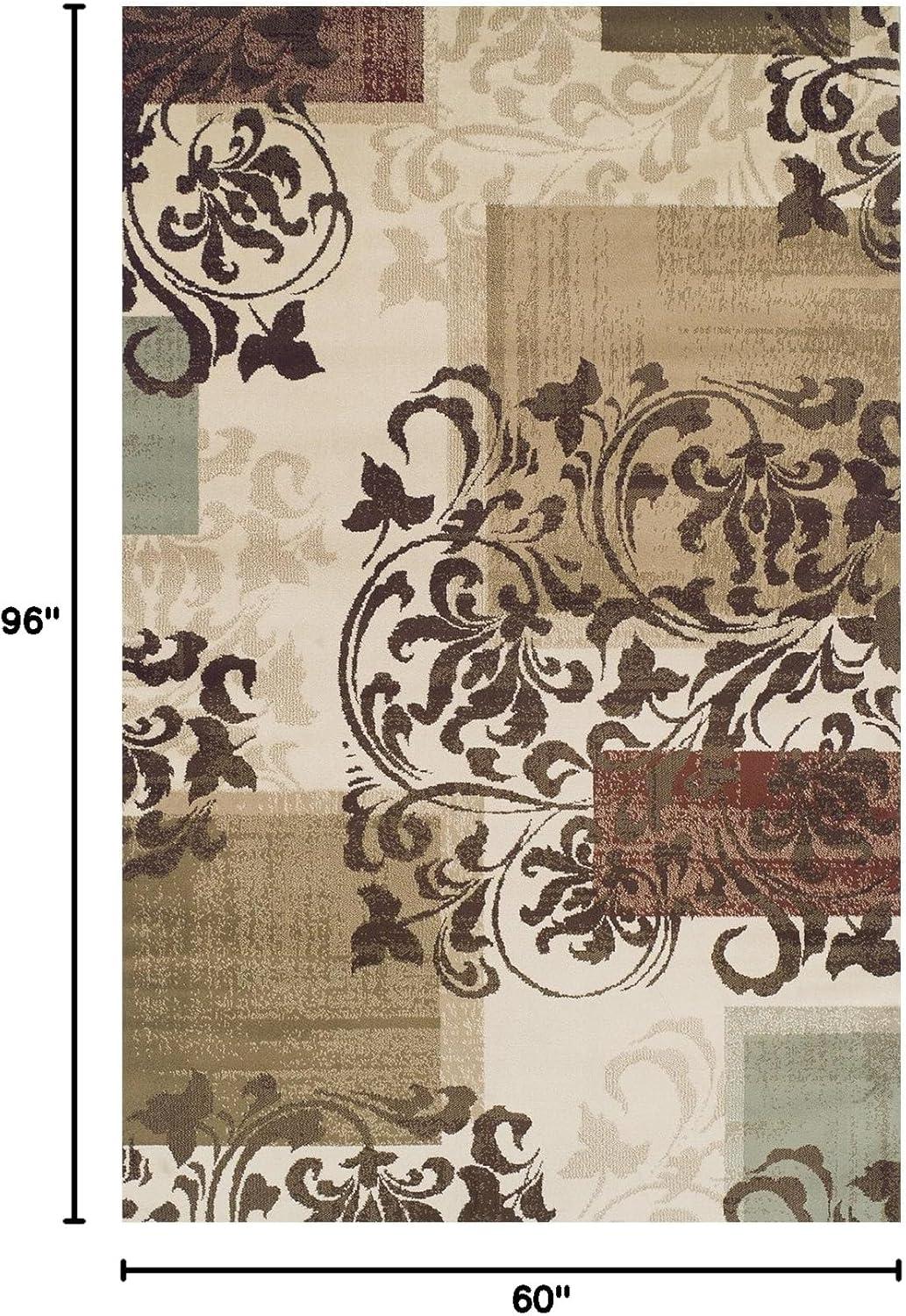 imageSuperior Indoor Area Rug Plush Carpet Cover Vintage Oriental Medallion Ideal for Hallway Entry Living Room Dining Bedroom Office Kitchen Fancy Medallion Collection 5 x 5 Midnight BlueChocolate