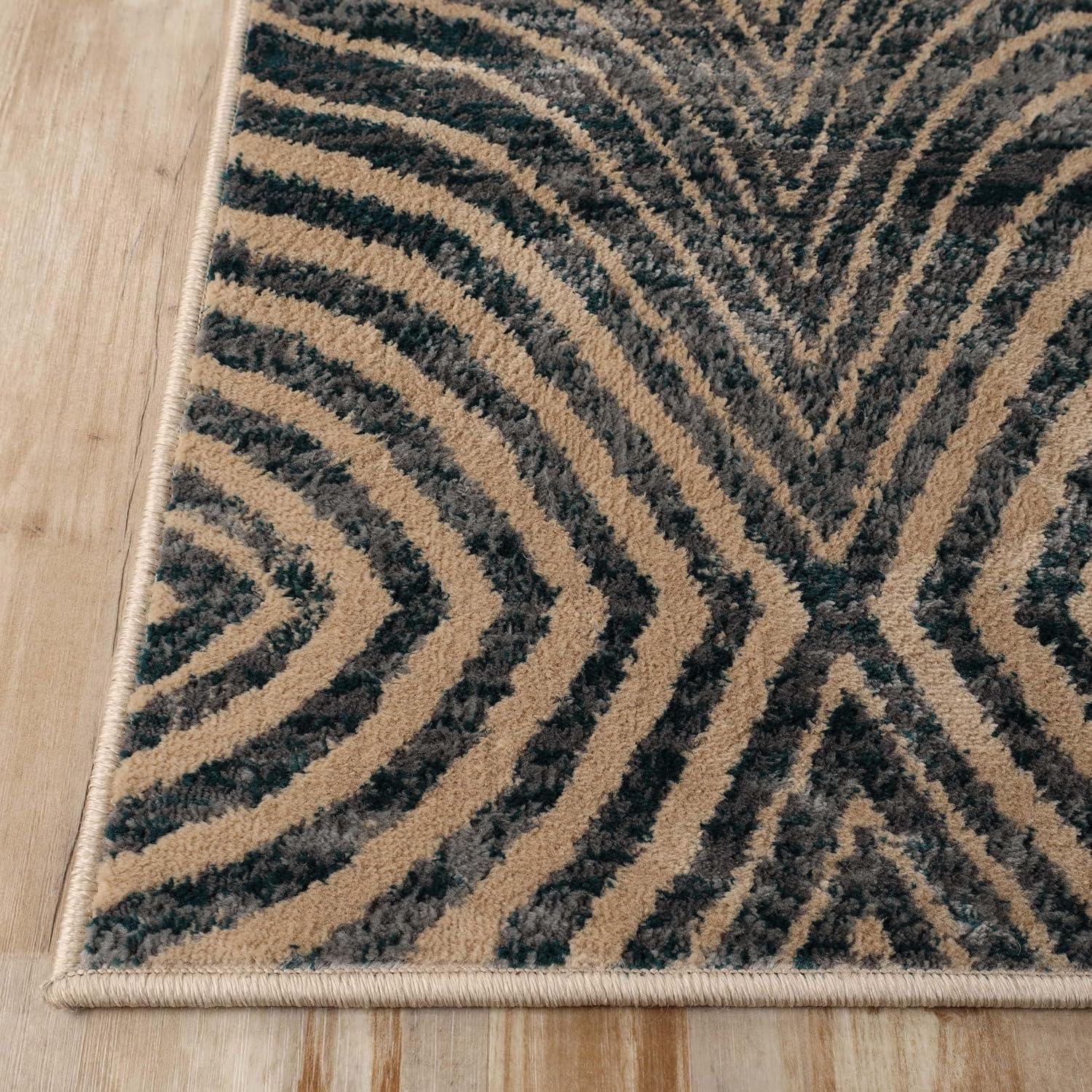 imageSuperior Indoor Area Rug or Runner Modern Abstract Floor Decor Soft Plush Rugs Aesthetic Home Accessories For Living Room Bedroom Office Kitchen Dining Cullen Collection 2 x 3 Brown BlackBrown Black