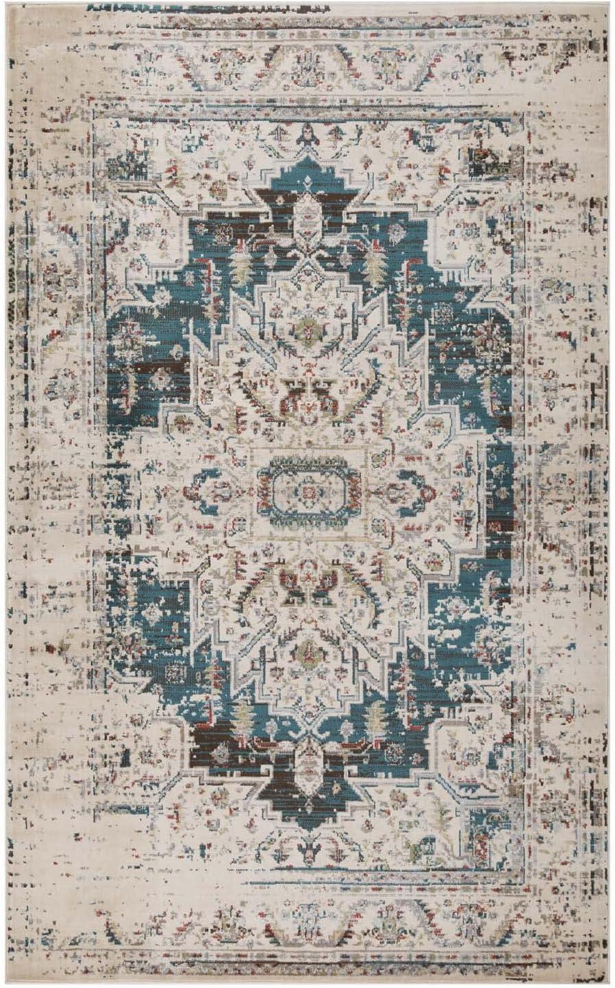 imageSuperior Indoor Area Rug or Runner Modern Abstract Floor Decor Soft Plush Rugs Aesthetic Home Accessories For Living Room Bedroom Office Kitchen Dining Cullen Collection 2 x 3 Brown BlackTeal