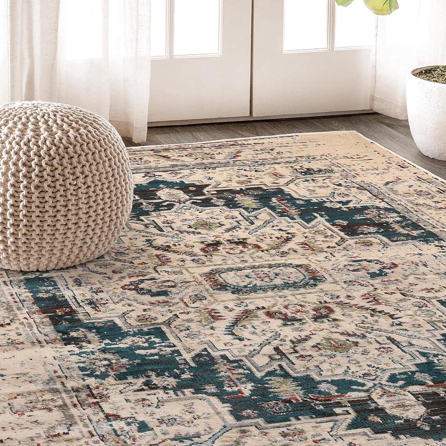 imageSuperior Indoor Area Rug or Runner Modern Abstract Floor Decor Soft Plush Rugs Aesthetic Home Accessories For Living Room Bedroom Office Kitchen Dining Cullen Collection 2 x 3 Brown BlackTeal