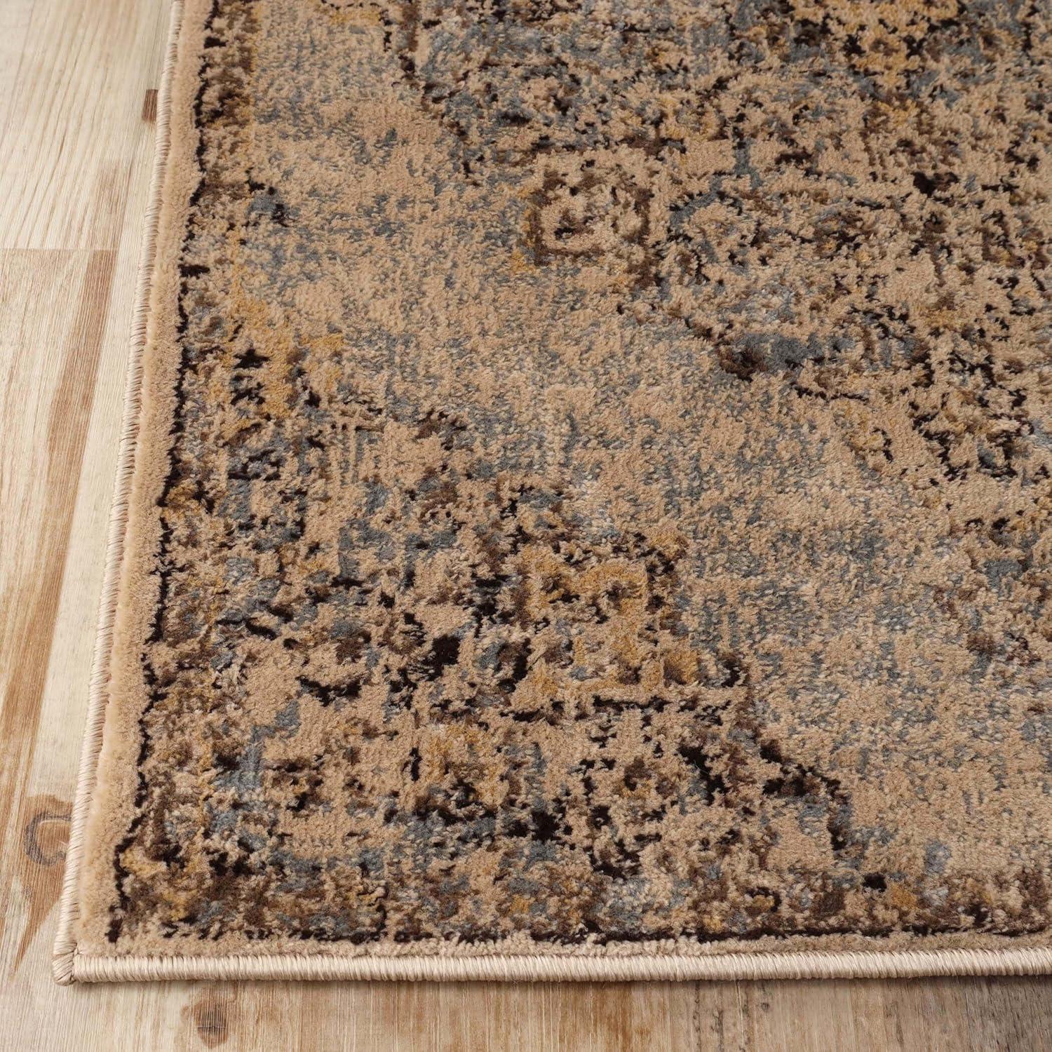 imageSuperior Indoor Area Rug or Runner Modern Abstract Floor Decor Soft Plush Rugs Aesthetic Home Accessories For Living Room Bedroom Office Kitchen Dining Cullen Collection 2 x 3 Brown BlackMeve  Ivorygrey