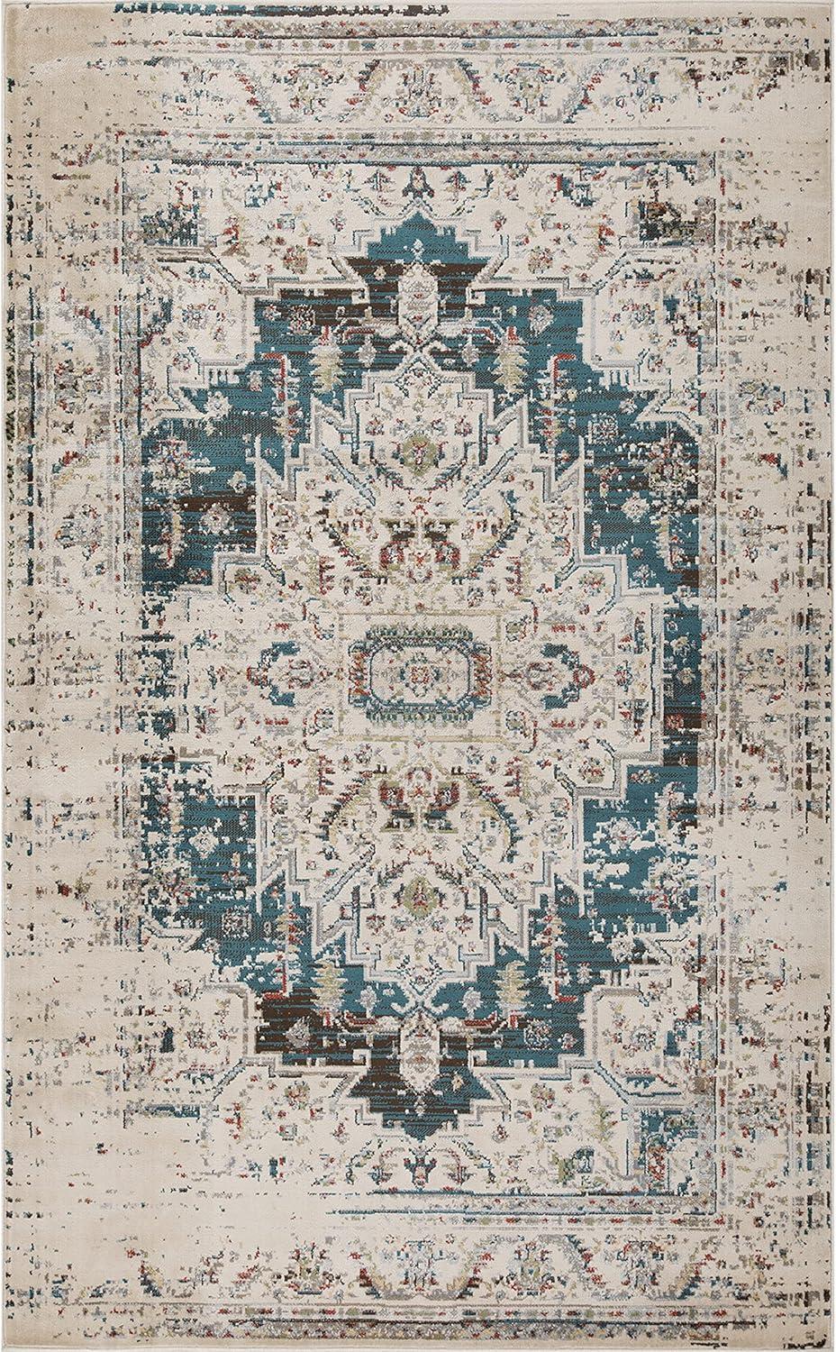 imageSuperior Indoor Area Rug or Runner Modern Abstract Floor Decor Soft Plush Rugs Aesthetic Home Accessories For Living Room Bedroom Office Kitchen Dining Cullen Collection 2 x 3 Brown BlackTeal
