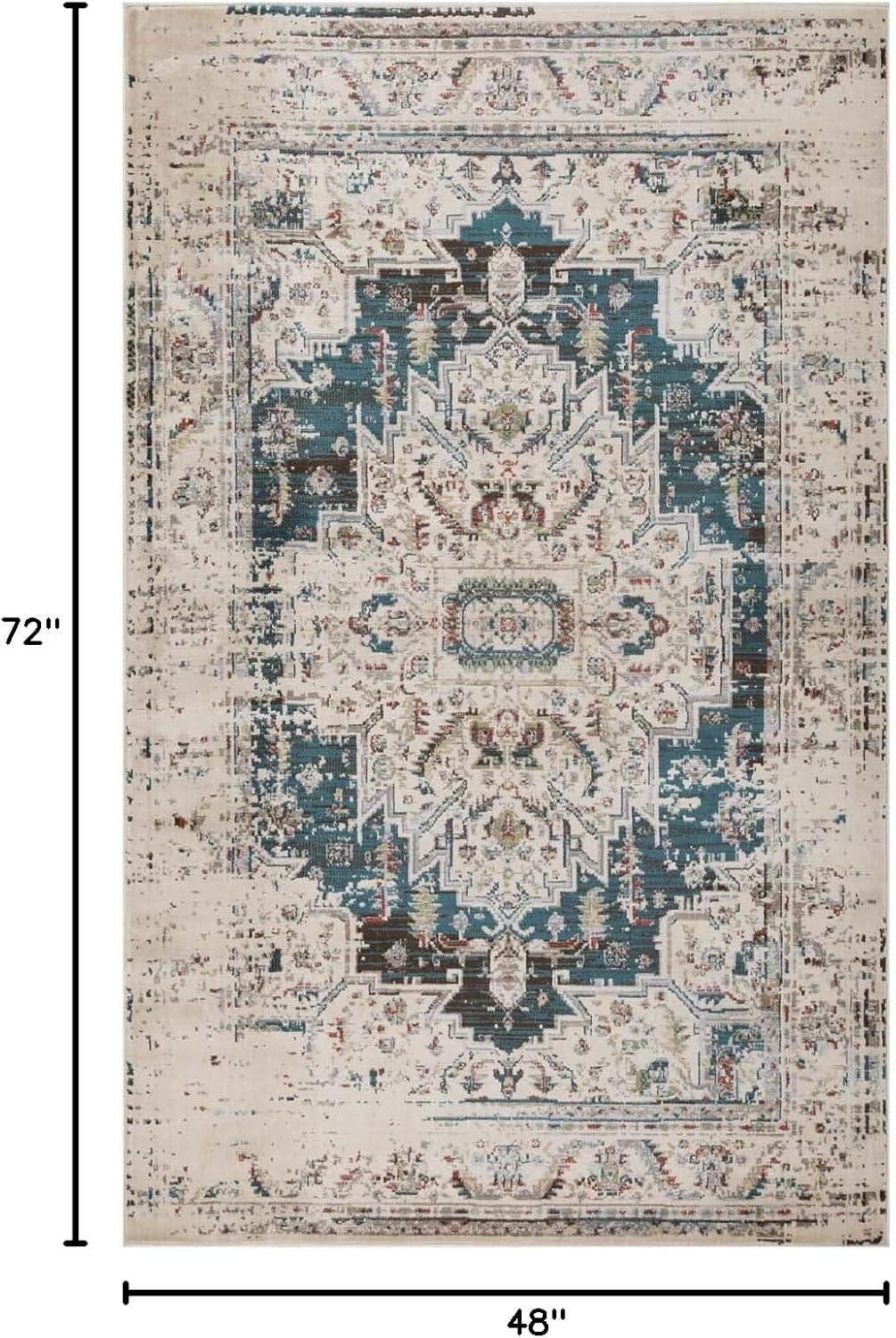 imageSuperior Indoor Area Rug or Runner Modern Abstract Floor Decor Soft Plush Rugs Aesthetic Home Accessories For Living Room Bedroom Office Kitchen Dining Cullen Collection 2 x 3 Brown BlackTeal