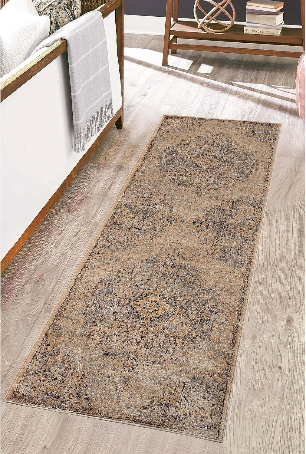 imageSuperior Indoor Area Rug or Runner Modern Abstract Floor Decor Soft Plush Rugs Aesthetic Home Accessories For Living Room Bedroom Office Kitchen Dining Cullen Collection 2 x 3 Brown BlackMeve  Ivorygrey