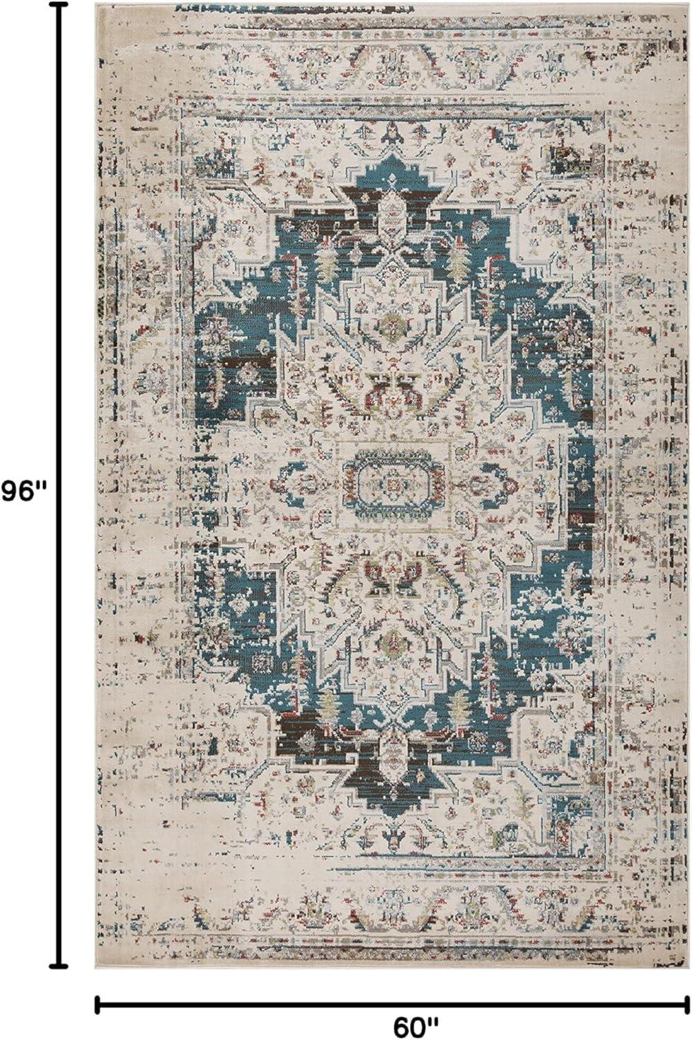 imageSuperior Indoor Area Rug or Runner Modern Abstract Floor Decor Soft Plush Rugs Aesthetic Home Accessories For Living Room Bedroom Office Kitchen Dining Cullen Collection 2 x 3 Brown BlackTeal