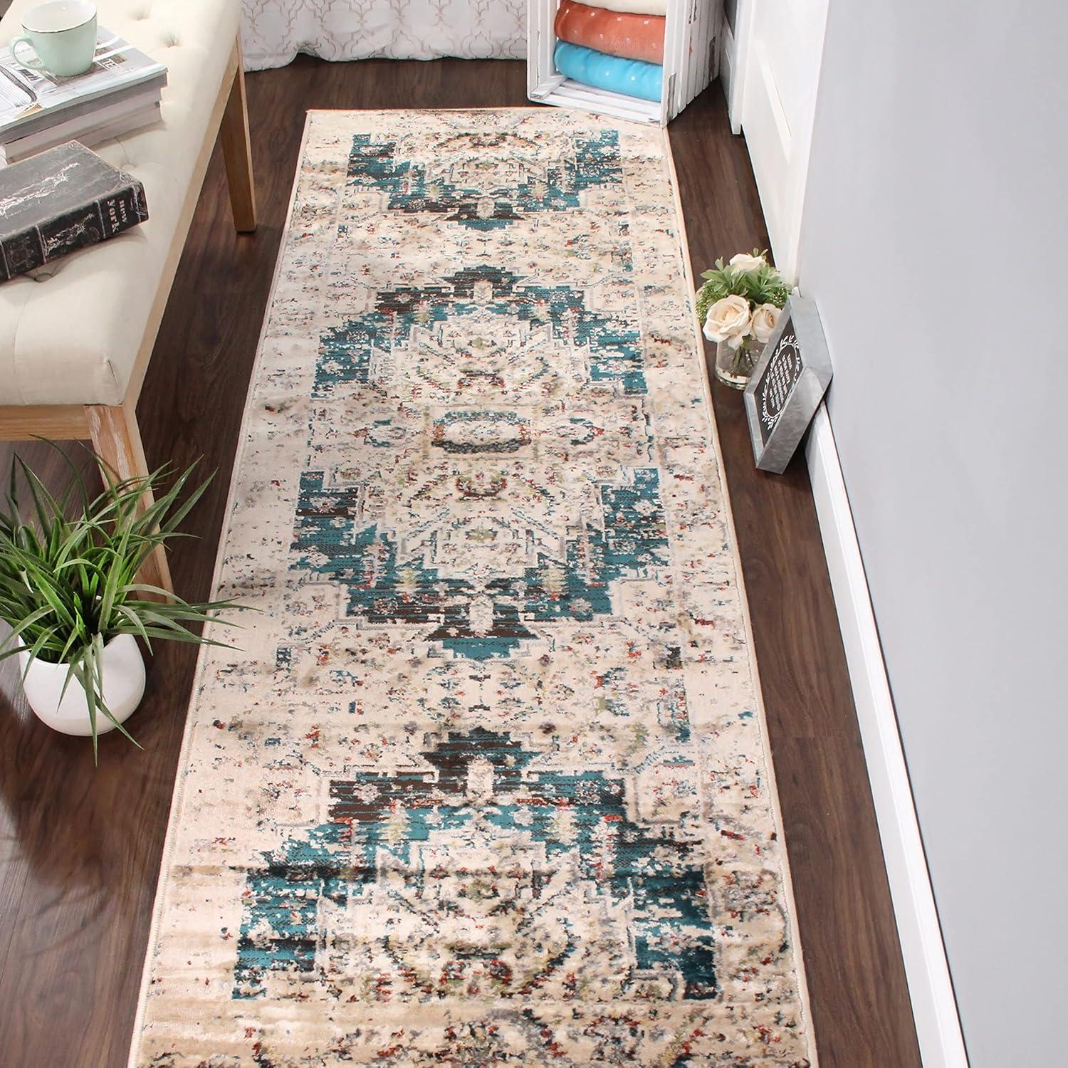 imageSuperior Indoor Area Rug or Runner Modern Abstract Floor Decor Soft Plush Rugs Aesthetic Home Accessories For Living Room Bedroom Office Kitchen Dining Cullen Collection 2 x 3 Brown BlackTeal
