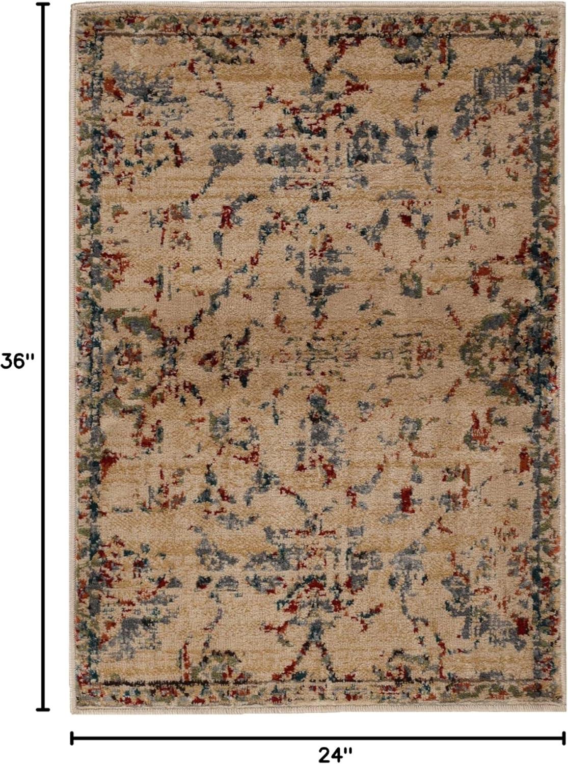 imageSuperior Indoor Area Rug or Runner Modern Abstract Floor Decor Soft Plush Rugs Aesthetic Home Accessories For Living Room Bedroom Office Kitchen Dining Cullen Collection 2 x 3 Brown BlackRed Brown