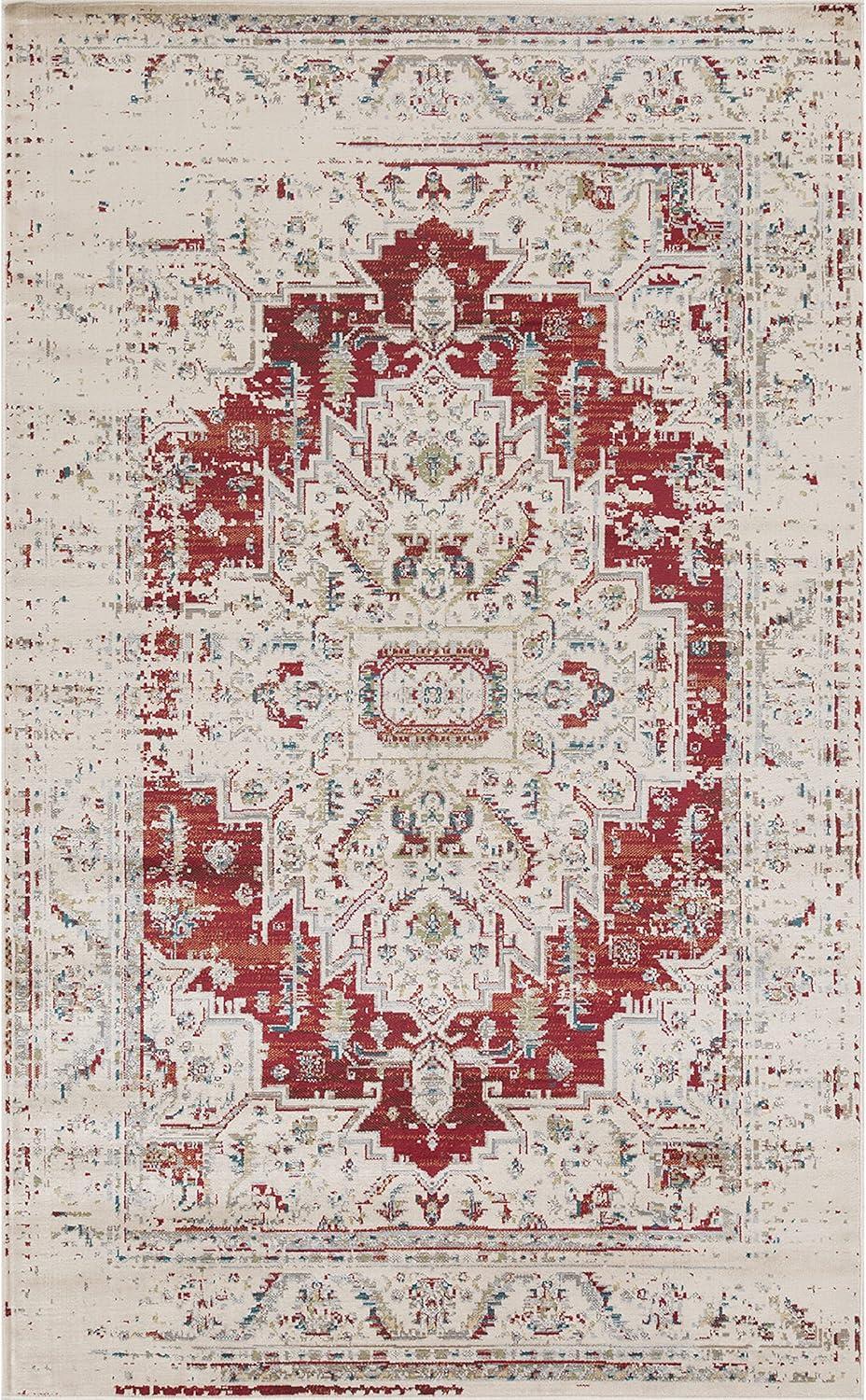 imageSuperior Indoor Area Rug or Runner Modern Abstract Floor Decor Soft Plush Rugs Aesthetic Home Accessories For Living Room Bedroom Office Kitchen Dining Cullen Collection 2 x 3 Brown BlackRed