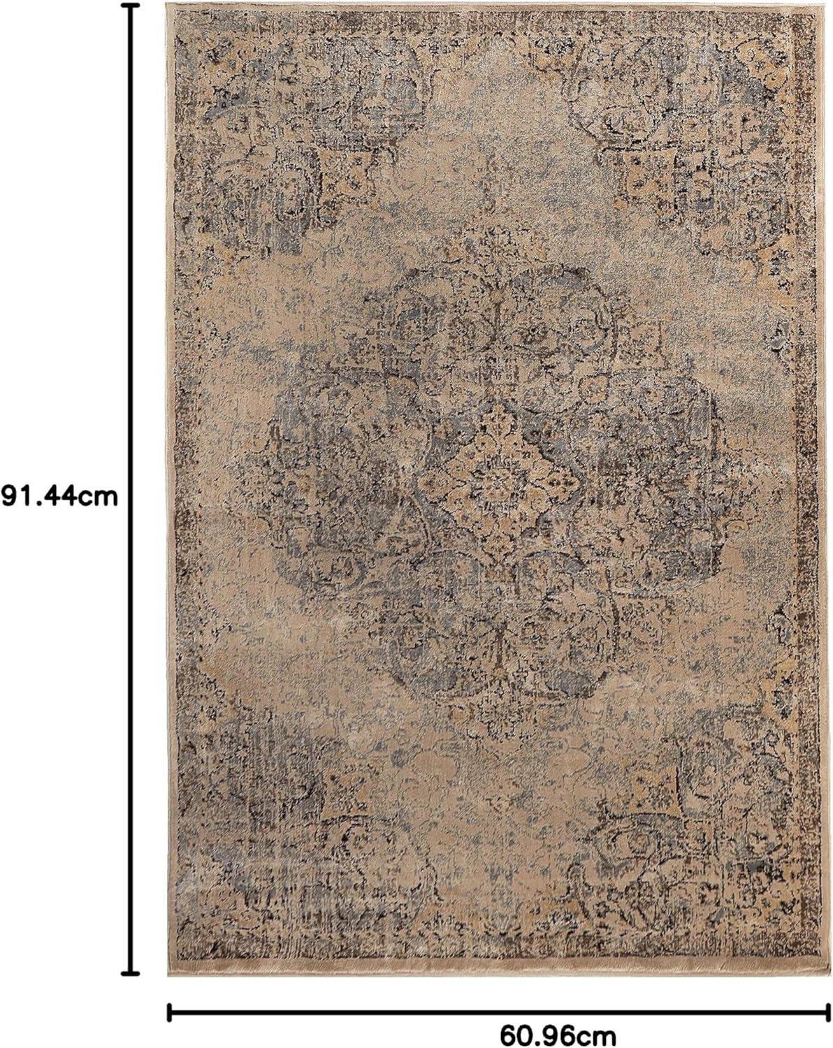 imageSuperior Indoor Area Rug or Runner Modern Abstract Floor Decor Soft Plush Rugs Aesthetic Home Accessories For Living Room Bedroom Office Kitchen Dining Cullen Collection 2 x 3 Brown BlackMeve  Ivorygrey