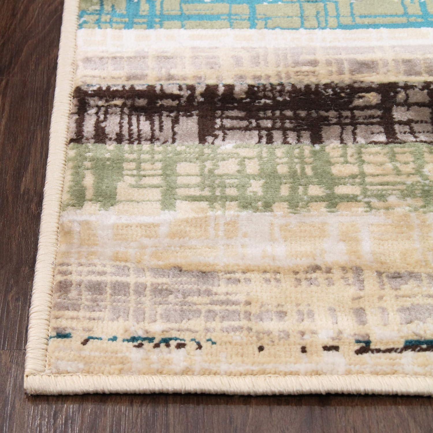 imageSuperior Indoor Area Rug or Runner Modern Abstract Floor Decor Soft Plush Rugs Aesthetic Home Accessories For Living Room Bedroom Office Kitchen Dining Cullen Collection 2 x 3 Brown BlackChocolate