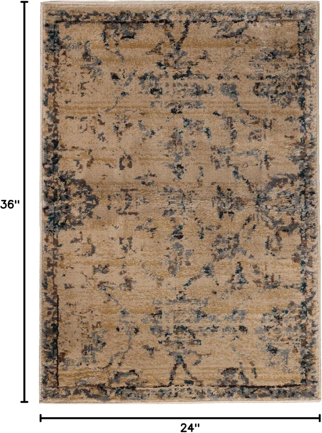 imageSuperior Indoor Area Rug or Runner Modern Abstract Floor Decor Soft Plush Rugs Aesthetic Home Accessories For Living Room Bedroom Office Kitchen Dining Cullen Collection 2 x 3 Brown BlackTeal Brown