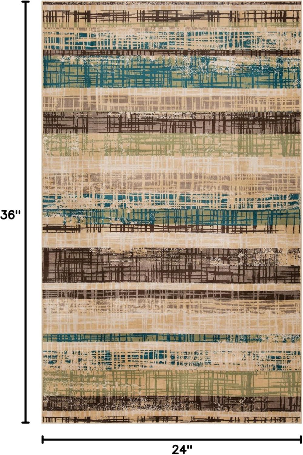 imageSuperior Indoor Area Rug or Runner Modern Abstract Floor Decor Soft Plush Rugs Aesthetic Home Accessories For Living Room Bedroom Office Kitchen Dining Cullen Collection 2 x 3 Brown BlackChocolate