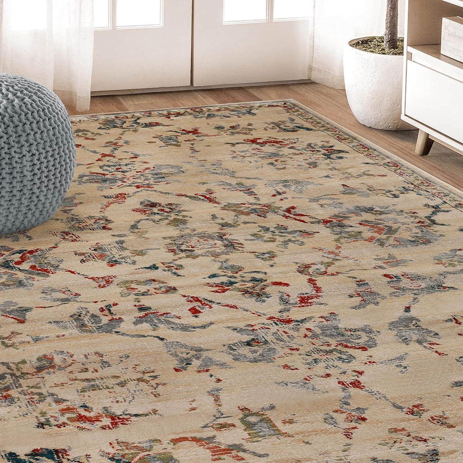 imageSuperior Indoor Area Rug or Runner Modern Abstract Floor Decor Soft Plush Rugs Aesthetic Home Accessories For Living Room Bedroom Office Kitchen Dining Cullen Collection 2 x 3 Brown BlackRed Brown