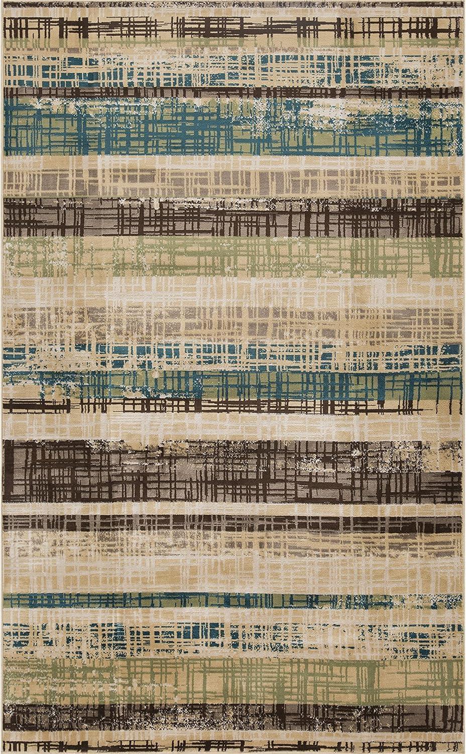 imageSuperior Indoor Area Rug or Runner Modern Abstract Floor Decor Soft Plush Rugs Aesthetic Home Accessories For Living Room Bedroom Office Kitchen Dining Cullen Collection 2 x 3 Brown BlackChocolate