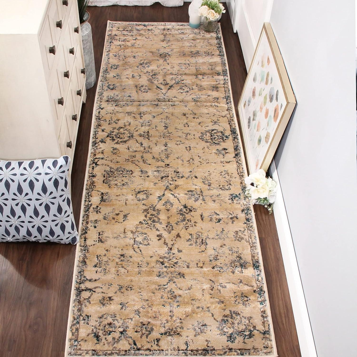 imageSuperior Indoor Area Rug or Runner Modern Abstract Floor Decor Soft Plush Rugs Aesthetic Home Accessories For Living Room Bedroom Office Kitchen Dining Cullen Collection 2 x 3 Brown BlackTeal Brown