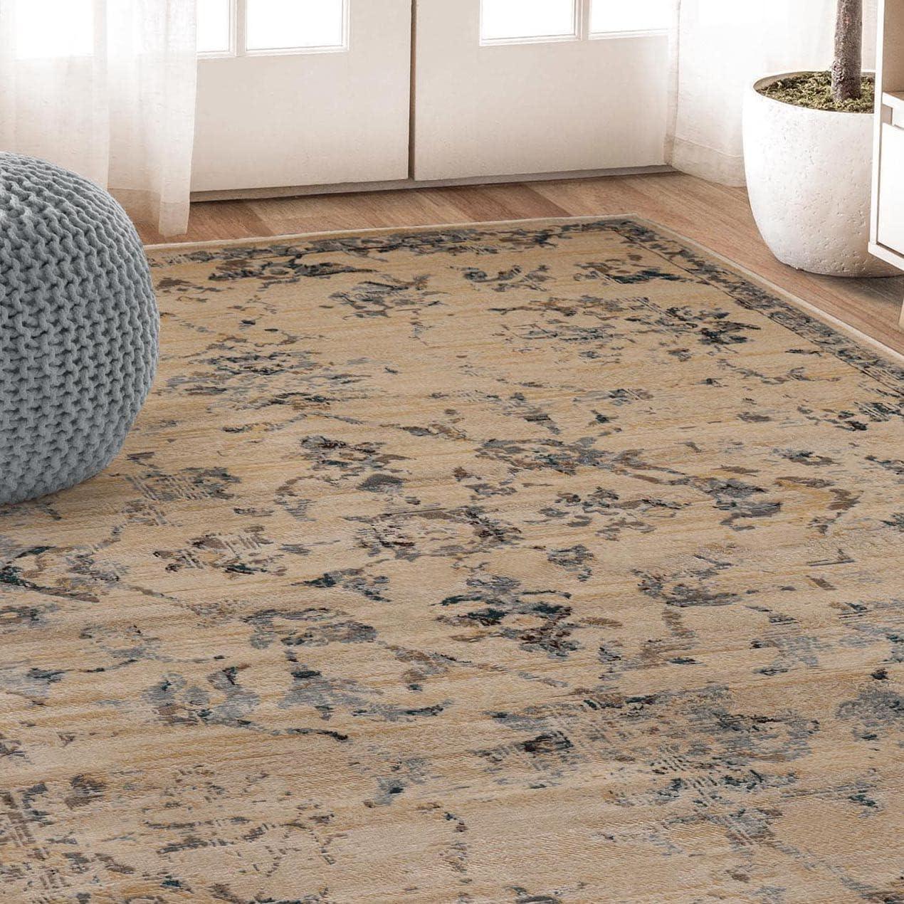 imageSuperior Indoor Area Rug or Runner Modern Abstract Floor Decor Soft Plush Rugs Aesthetic Home Accessories For Living Room Bedroom Office Kitchen Dining Cullen Collection 2 x 3 Brown BlackRed Brown