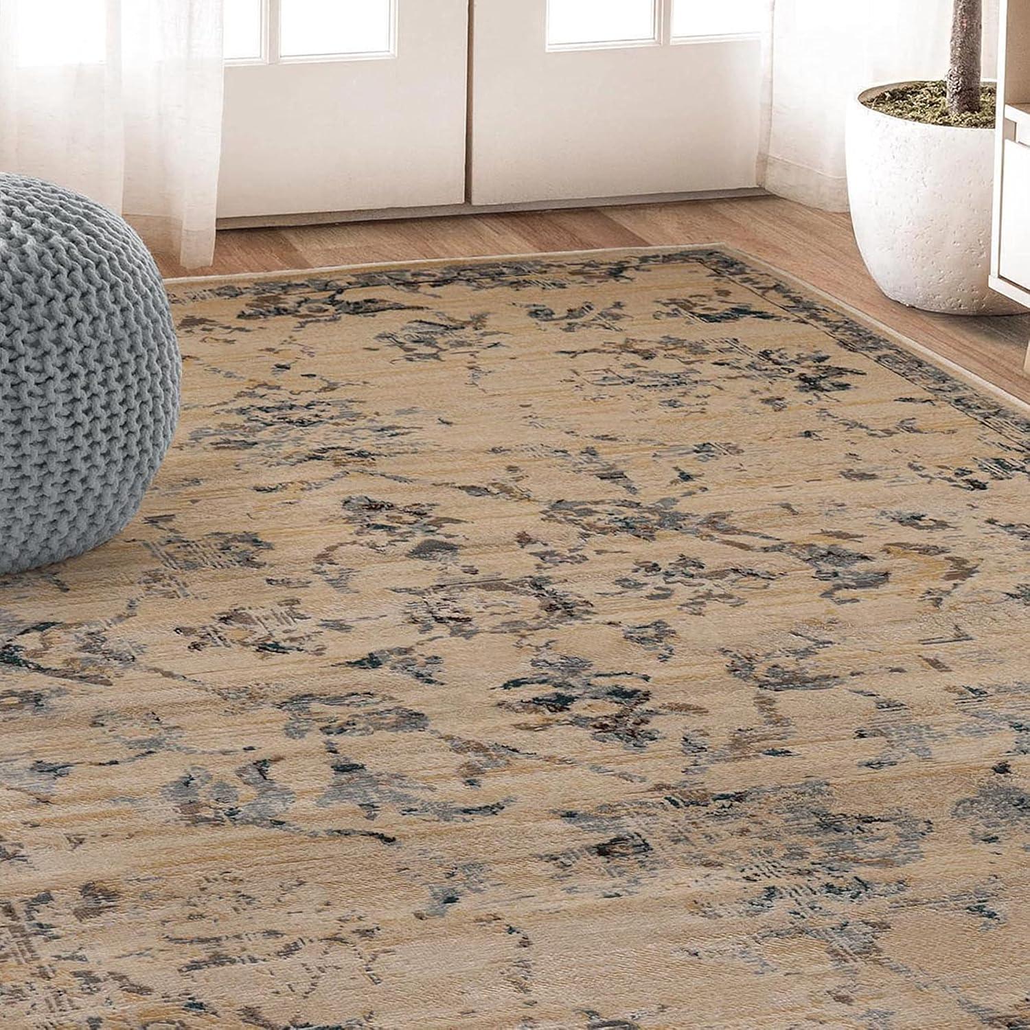 imageSuperior Indoor Area Rug or Runner Modern Abstract Floor Decor Soft Plush Rugs Aesthetic Home Accessories For Living Room Bedroom Office Kitchen Dining Cullen Collection 2 x 3 Brown BlackTeal Brown