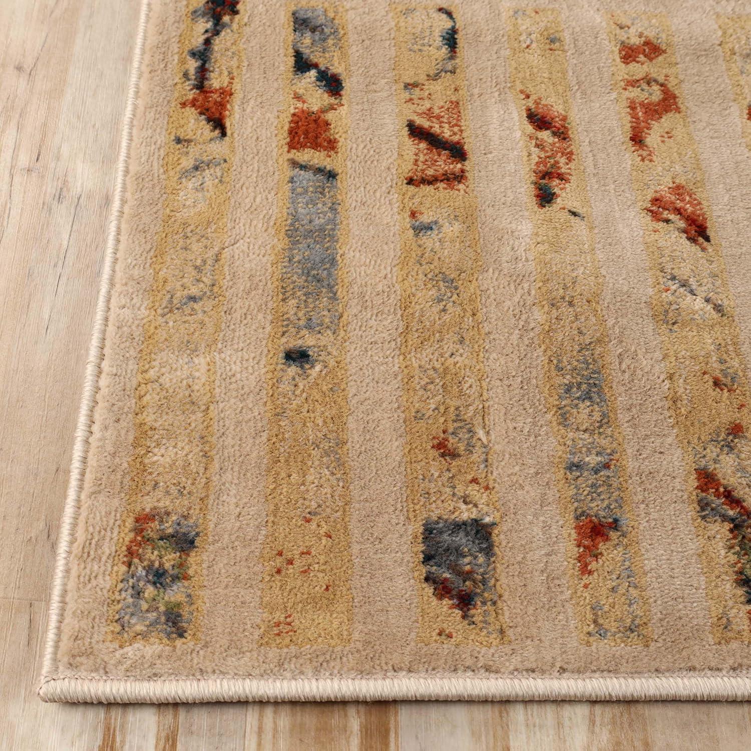 imageSuperior Indoor Area Rug or Runner Modern Abstract Floor Decor Soft Plush Rugs Aesthetic Home Accessories For Living Room Bedroom Office Kitchen Dining Cullen Collection 2 x 3 Brown BlackIvory