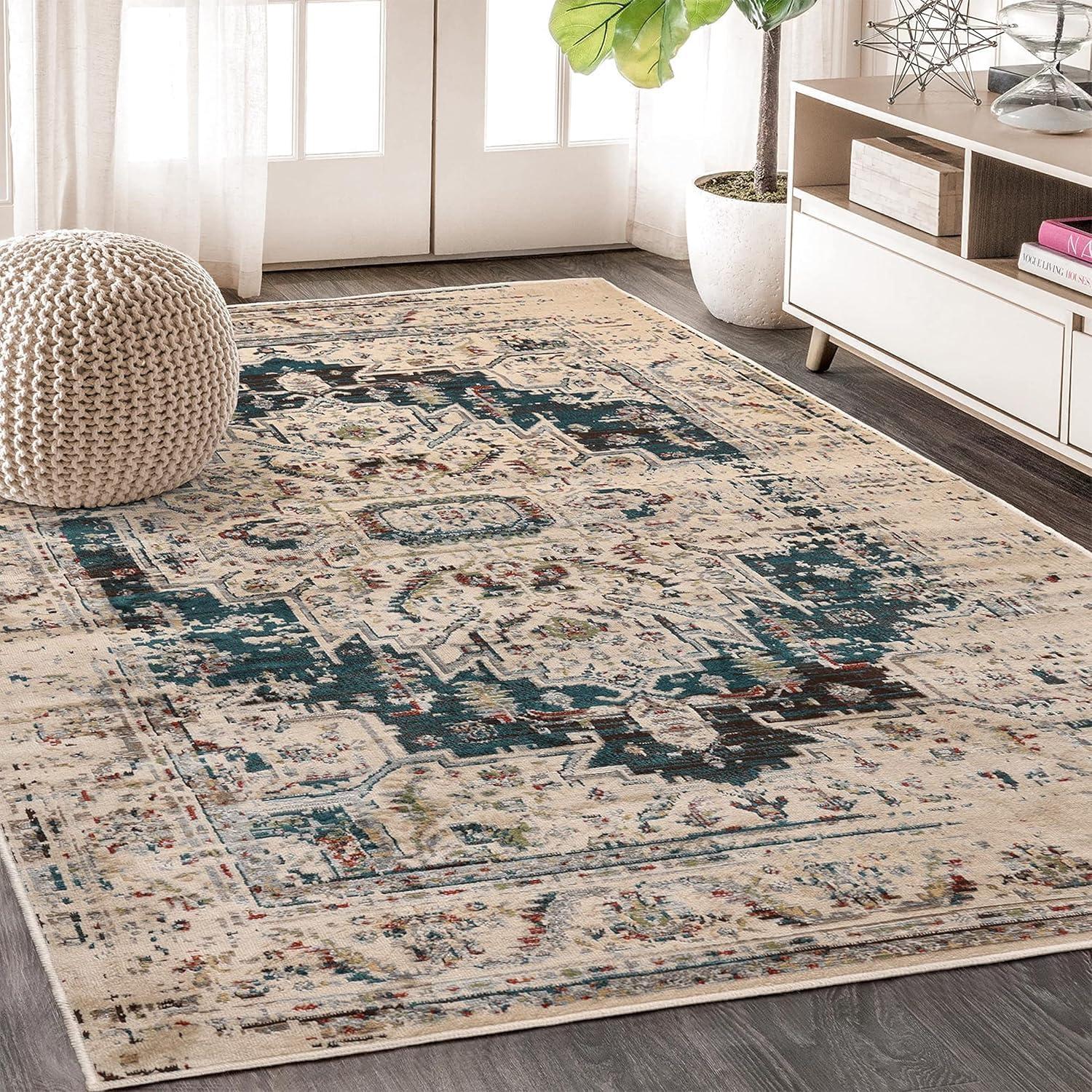 imageSuperior Indoor Area Rug or Runner Modern Abstract Floor Decor Soft Plush Rugs Aesthetic Home Accessories For Living Room Bedroom Office Kitchen Dining Cullen Collection 2 x 3 Brown BlackTeal