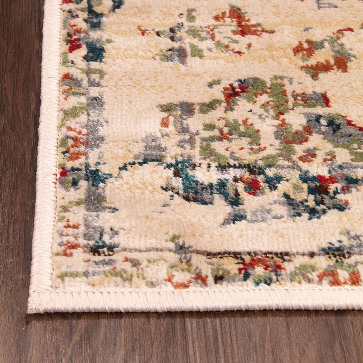 imageSuperior Indoor Area Rug or Runner Modern Abstract Floor Decor Soft Plush Rugs Aesthetic Home Accessories For Living Room Bedroom Office Kitchen Dining Cullen Collection 2 x 3 Brown BlackRed Brown