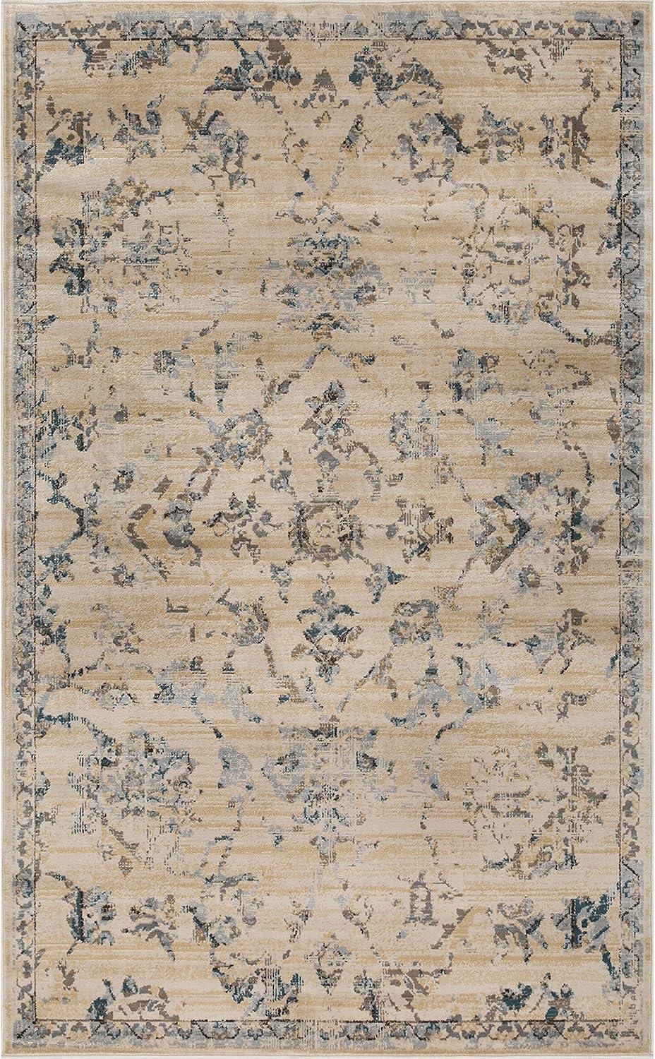 imageSuperior Indoor Area Rug or Runner Modern Abstract Floor Decor Soft Plush Rugs Aesthetic Home Accessories For Living Room Bedroom Office Kitchen Dining Cullen Collection 2 x 3 Brown BlackTeal Brown