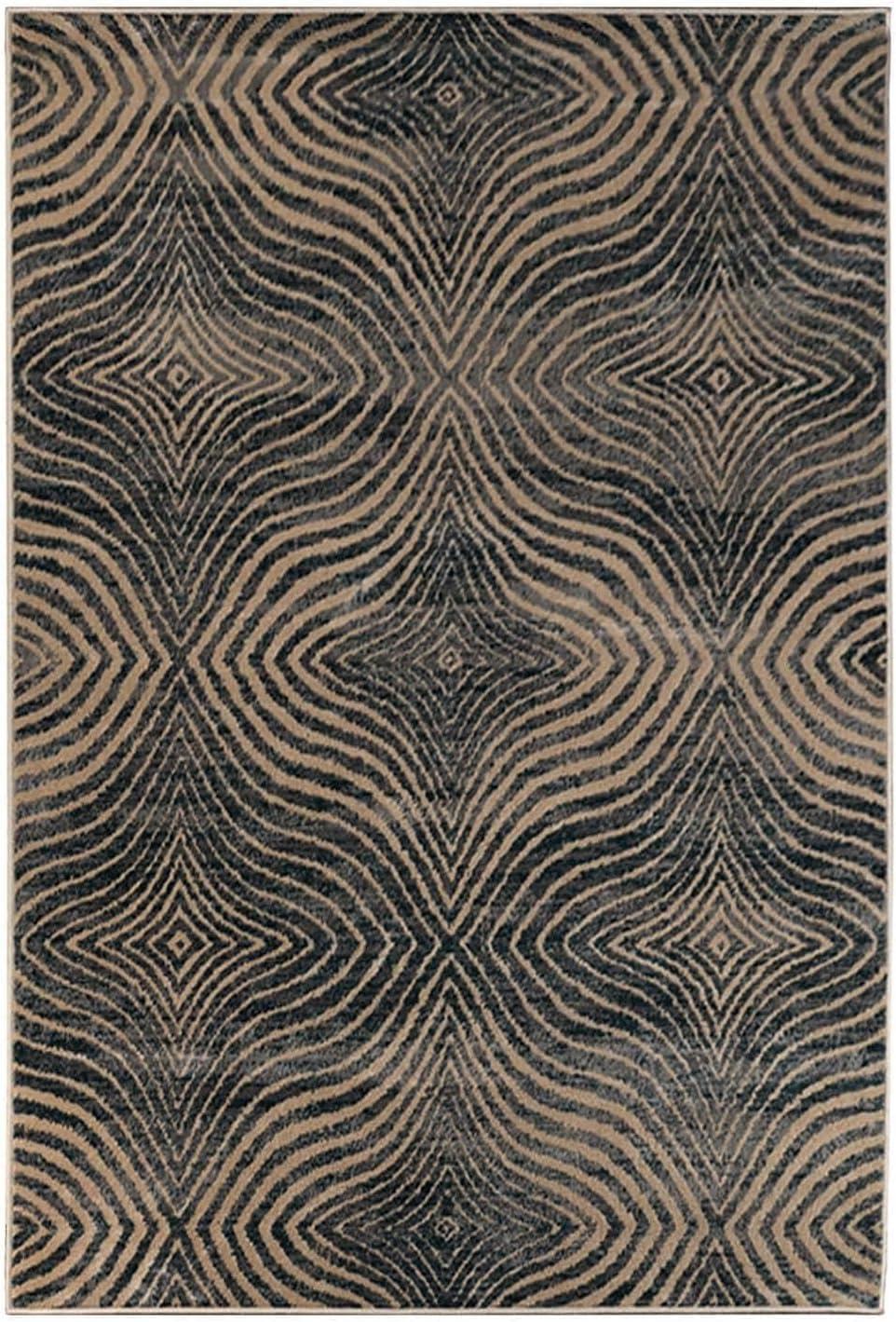 imageSuperior Indoor Area Rug or Runner Modern Abstract Floor Decor Soft Plush Rugs Aesthetic Home Accessories For Living Room Bedroom Office Kitchen Dining Cullen Collection 2 x 3 Brown BlackBrown Black  Z