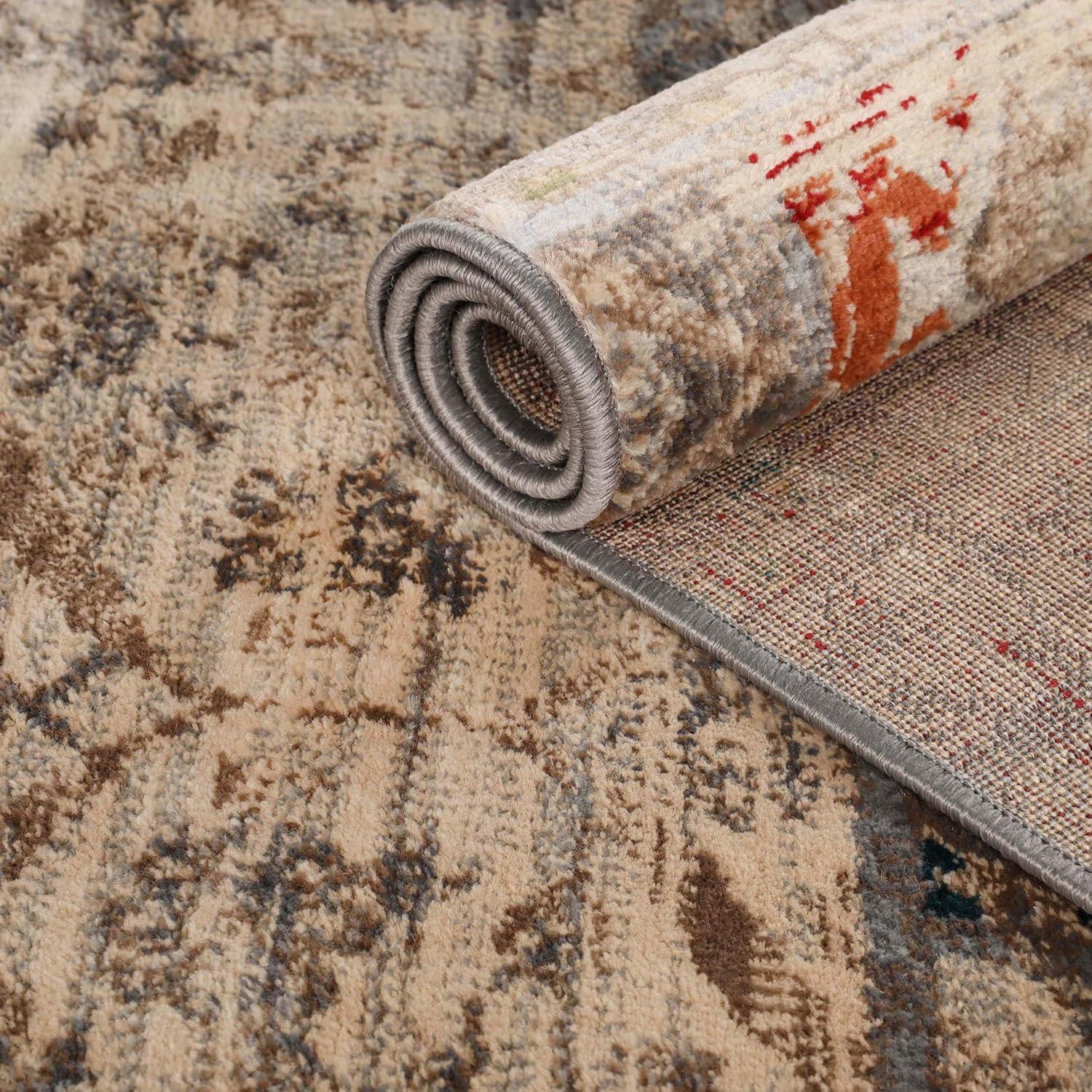 imageSuperior Indoor Area Rug or Runner Modern Abstract Floor Decor Soft Plush Rugs Aesthetic Home Accessories For Living Room Bedroom Office Kitchen Dining Cullen Collection 2 x 3 Brown BlackAmara  Grey