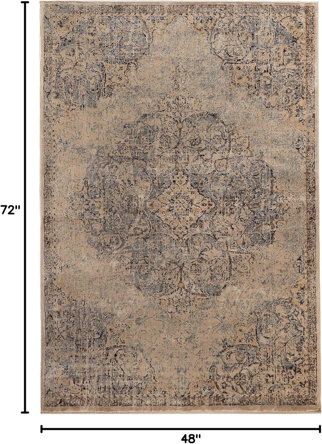 imageSuperior Indoor Area Rug or Runner Modern Abstract Floor Decor Soft Plush Rugs Aesthetic Home Accessories For Living Room Bedroom Office Kitchen Dining Cullen Collection 2 x 3 Brown BlackMeve  Ivorygrey